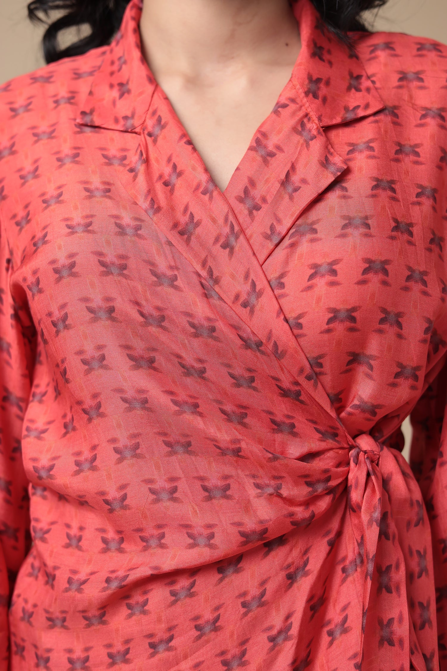 Printed Silk Blend Co Ords Set