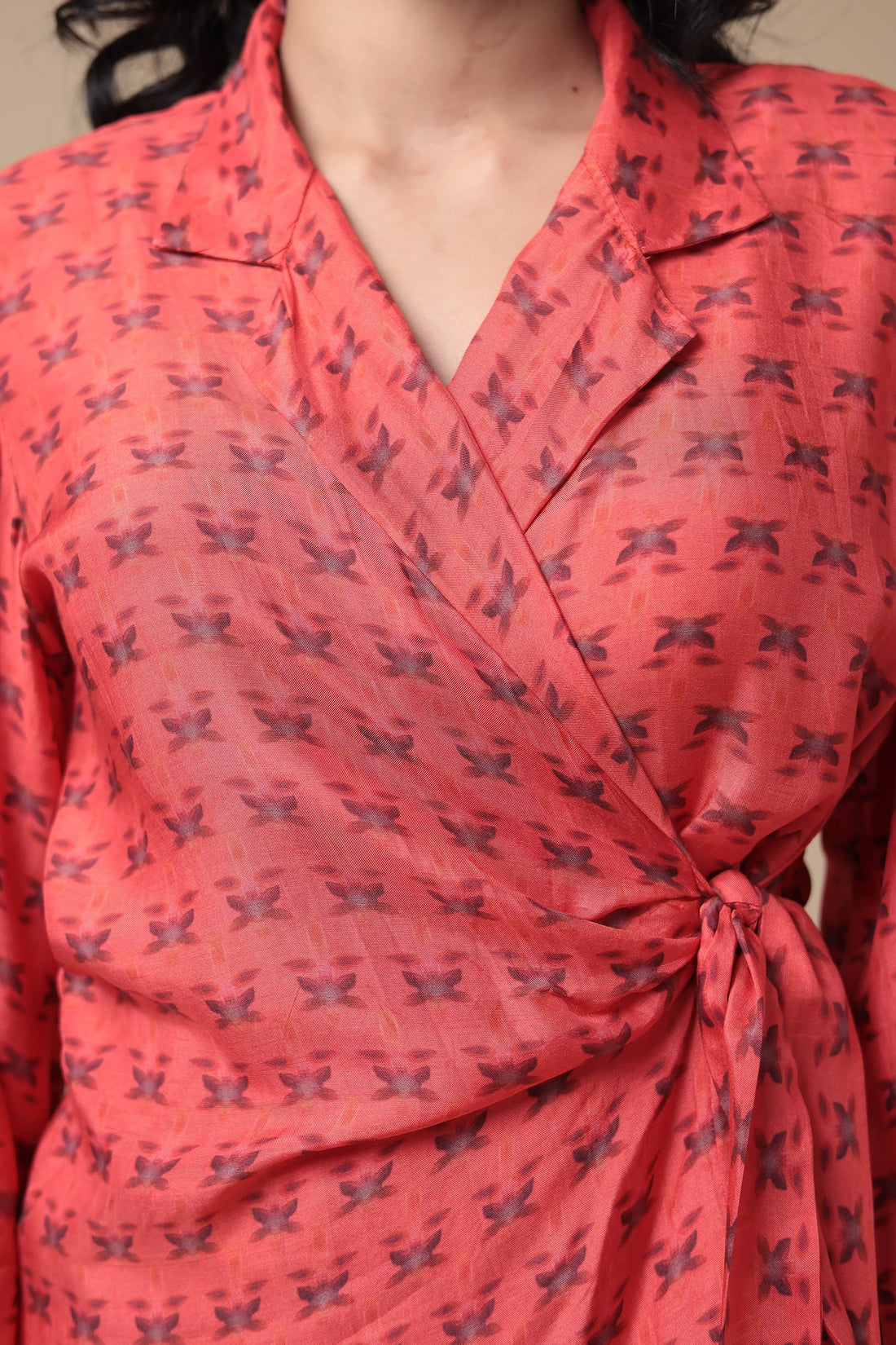 Printed Silk Blend Co Ords Set