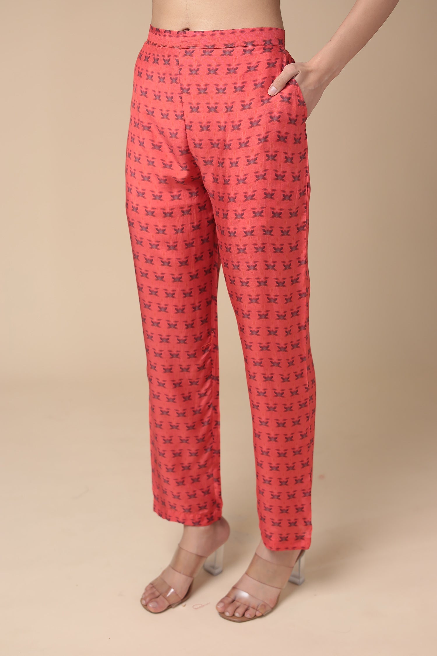 Printed Silk Blend Co Ords Set