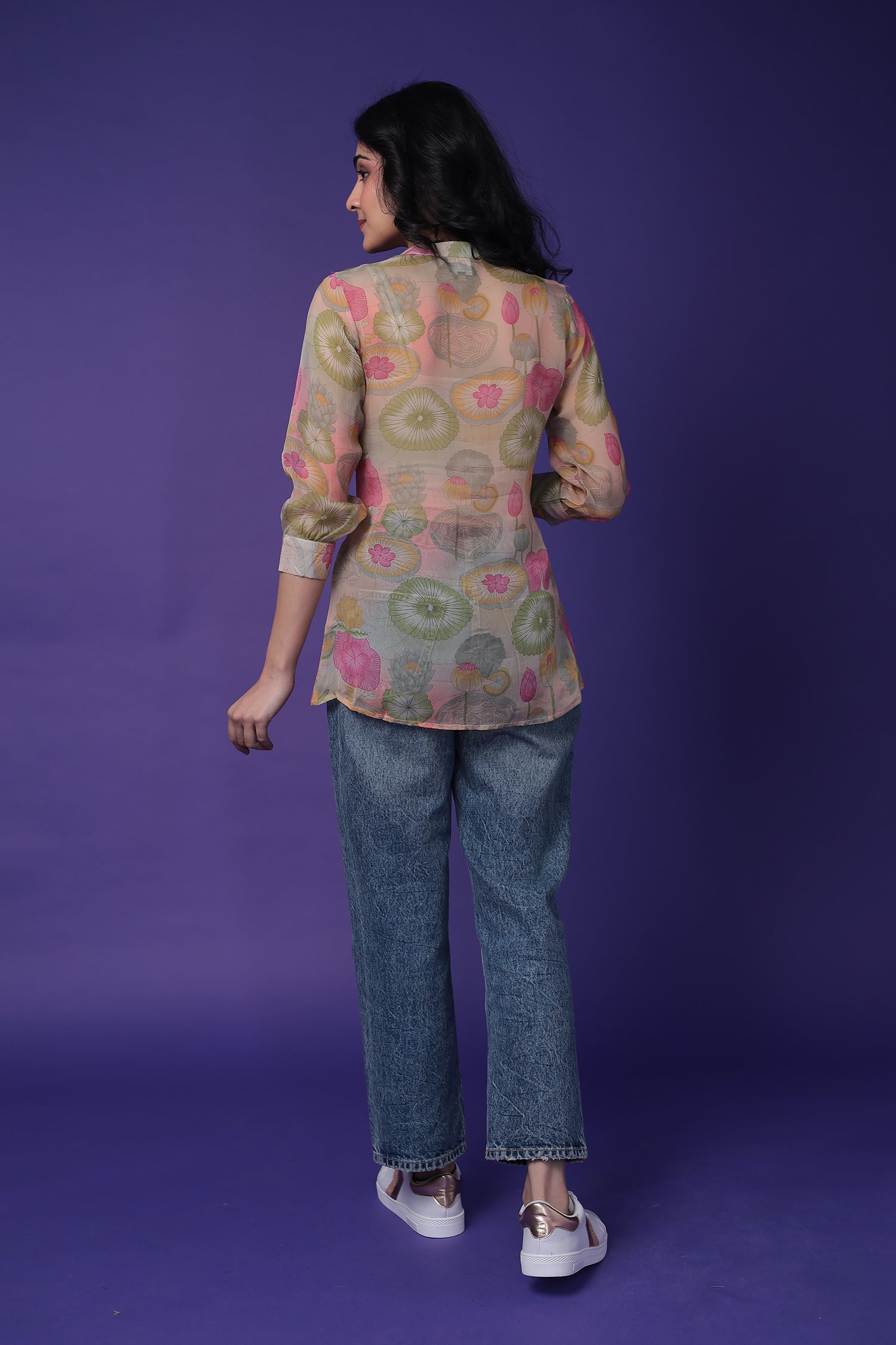 Printed Organza Tunic