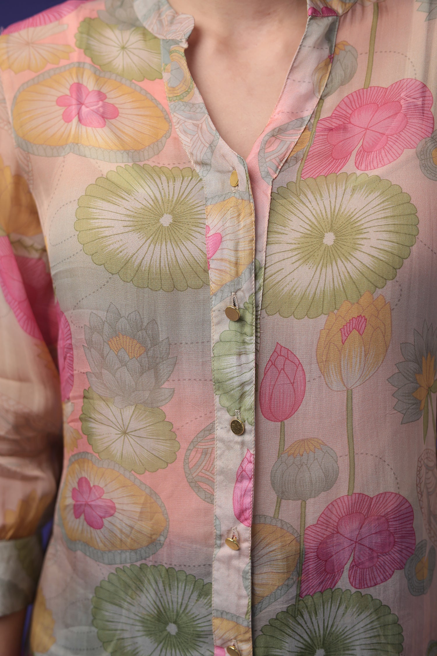 Printed Organza Tunic