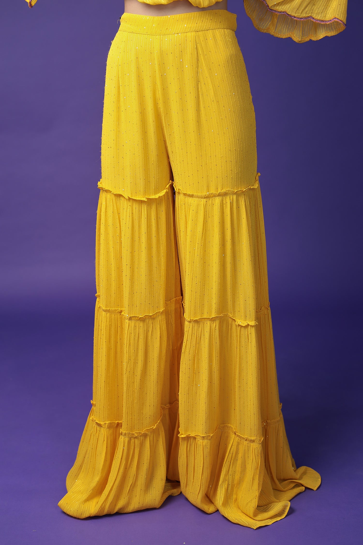 Peplum Georgette Suit with Embroidered work