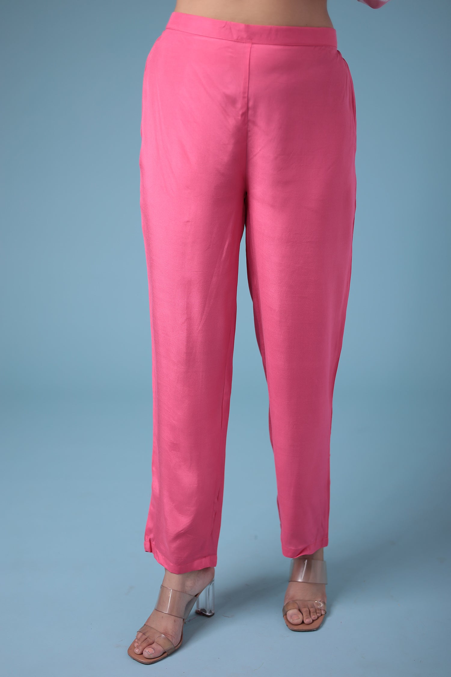 Embroidered Anarkali Leheriya Chanderi Suit with Gota Patti work