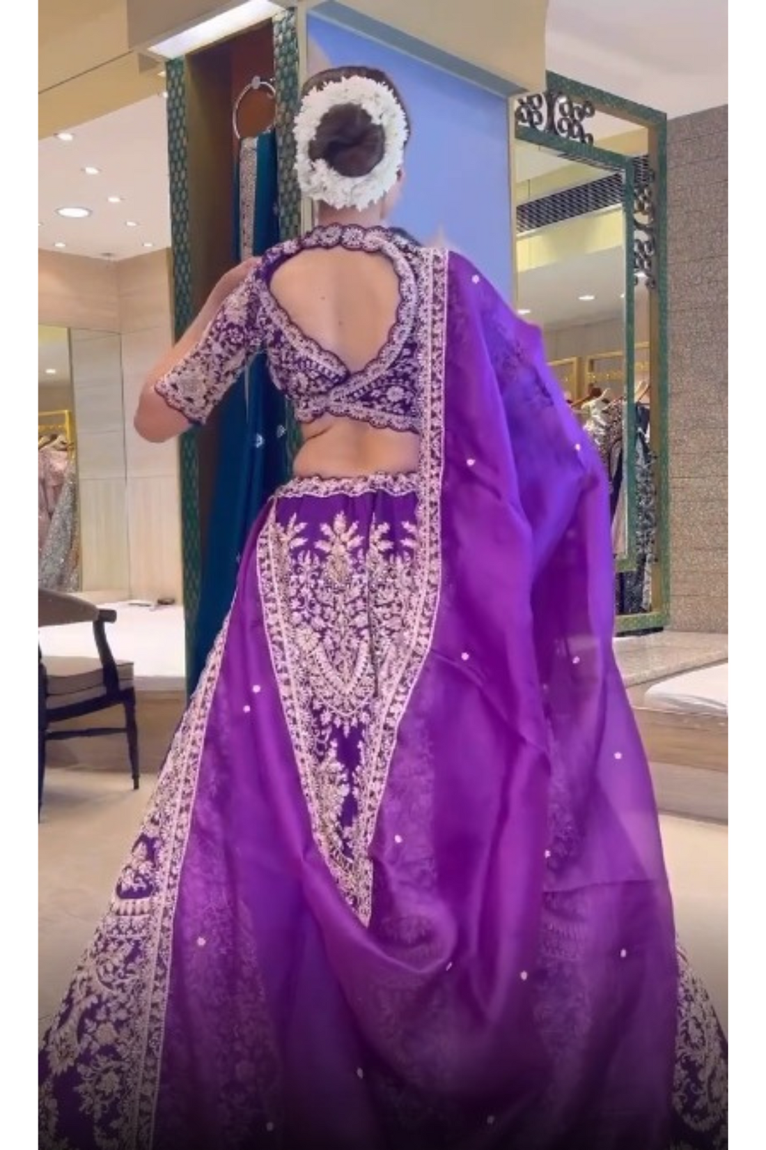Exquisite Raw Silk Lehenga with Zardozi and Embroidered  work