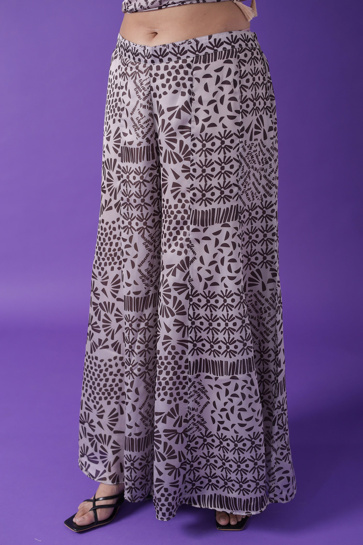 Printed Silk Blend Indowestern with Cutdana work