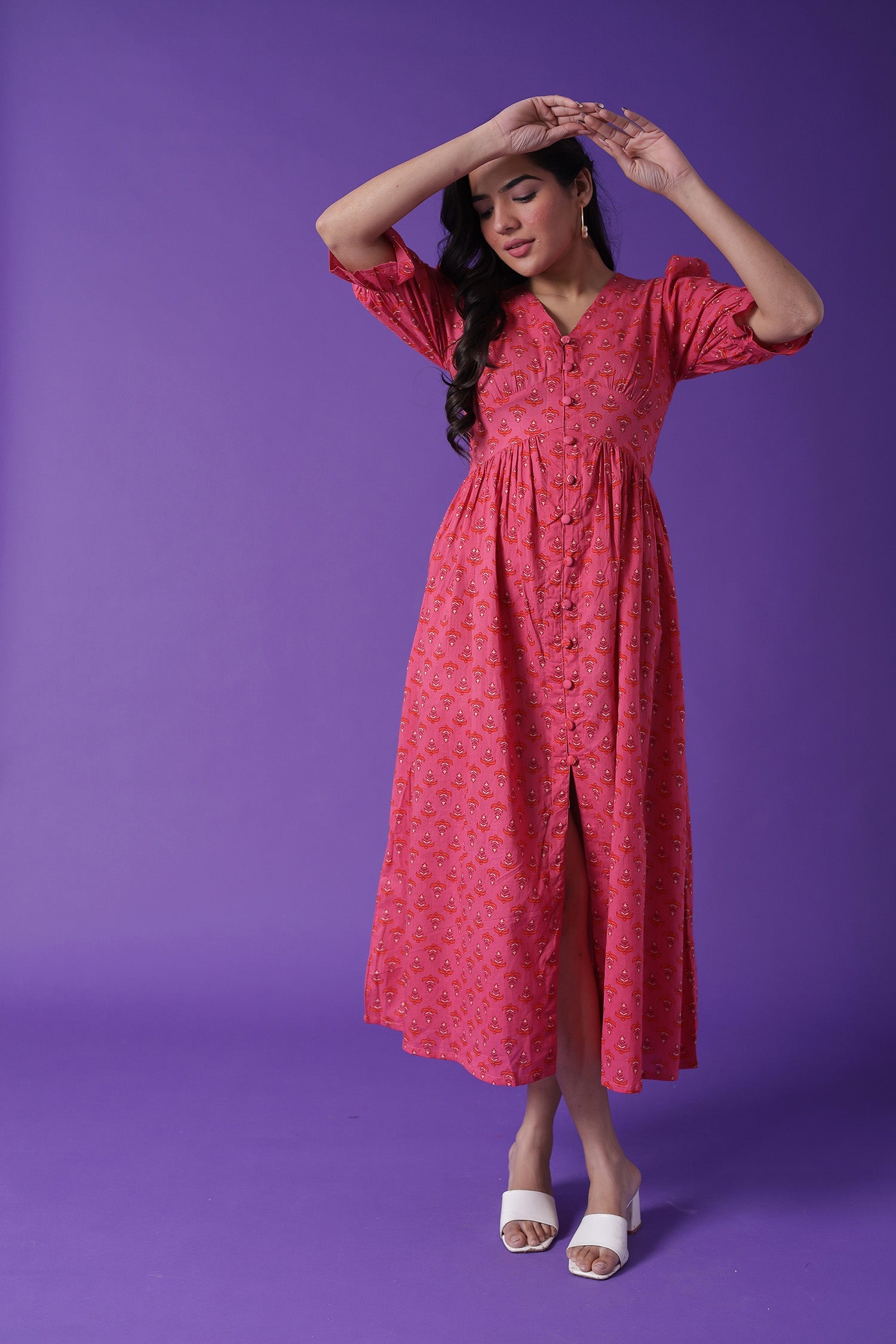 Printed Muslin Dress