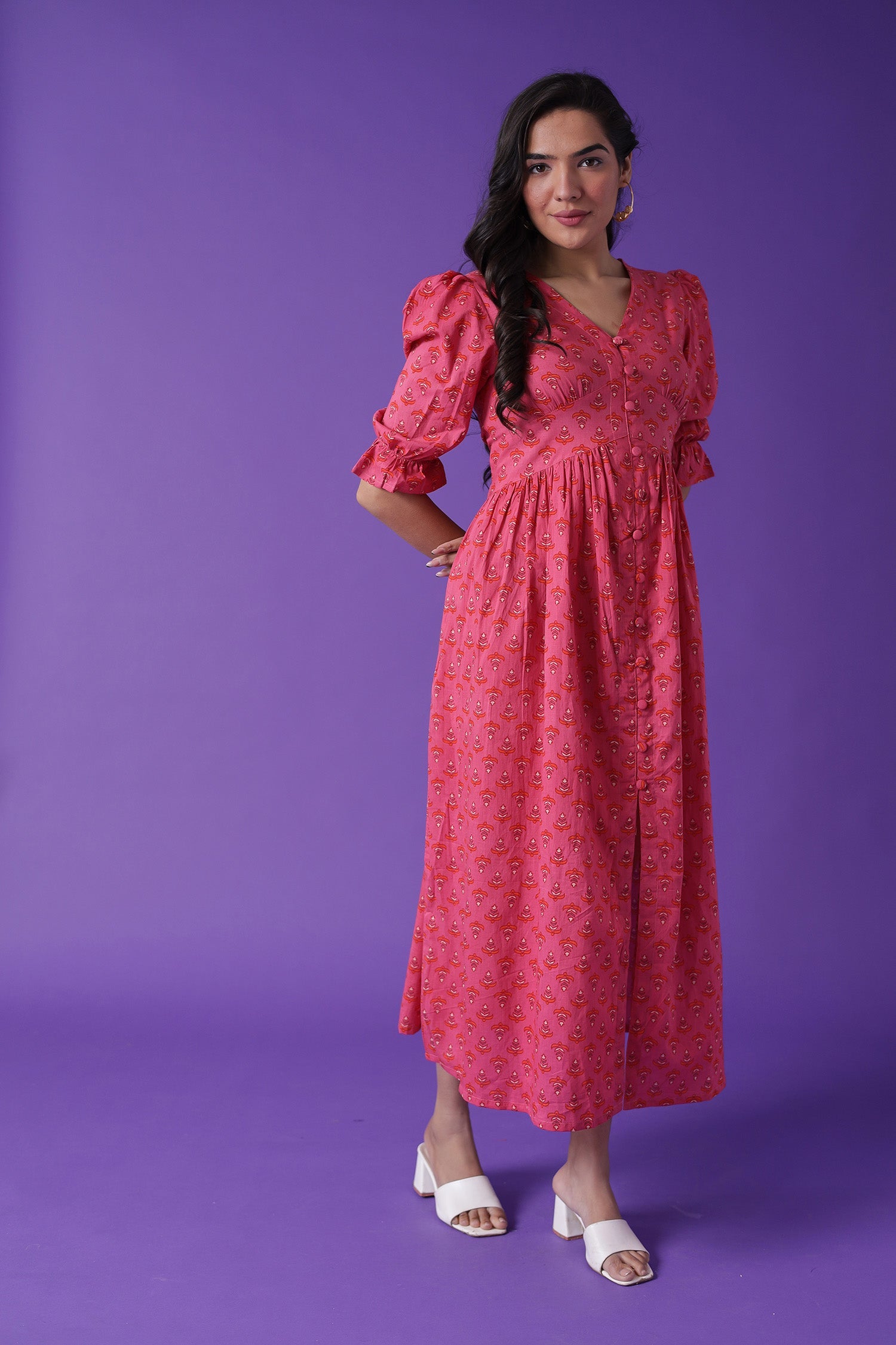 Printed Muslin Dress