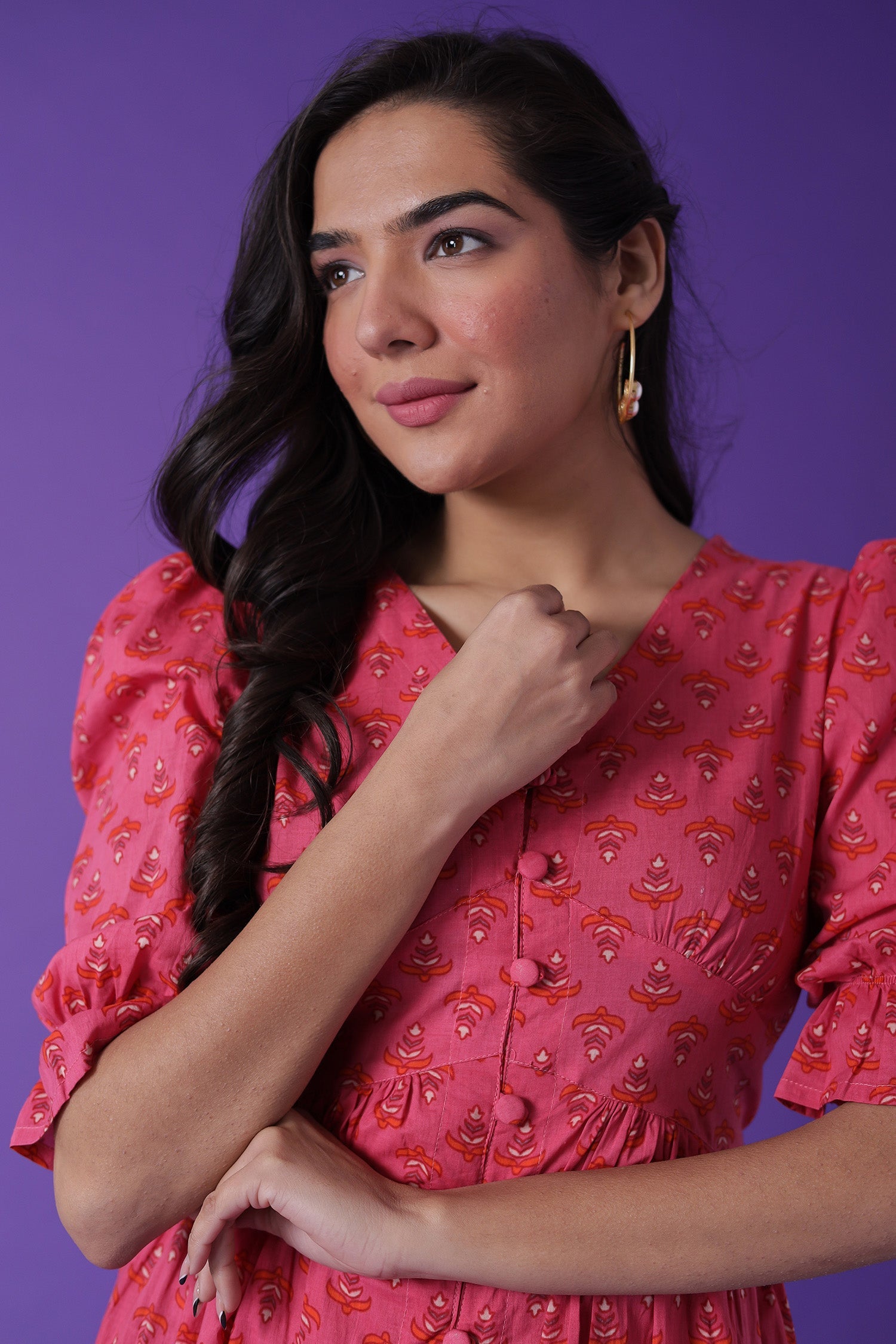 Printed Muslin Dress