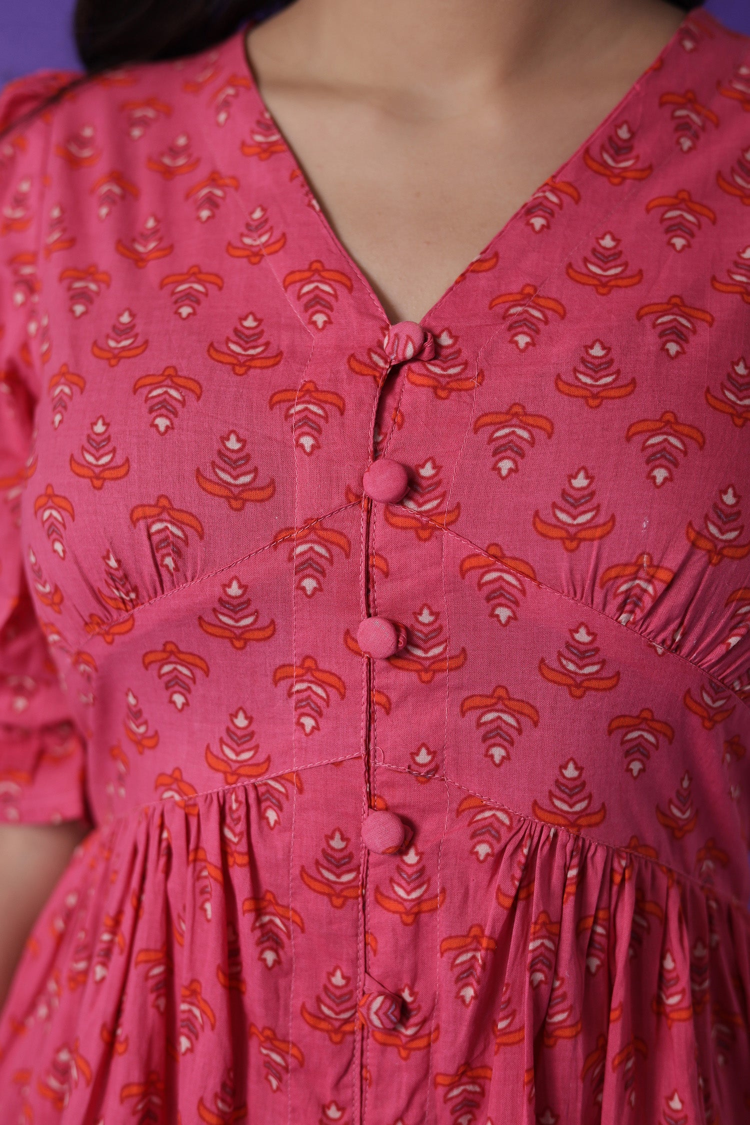 Printed Muslin Dress