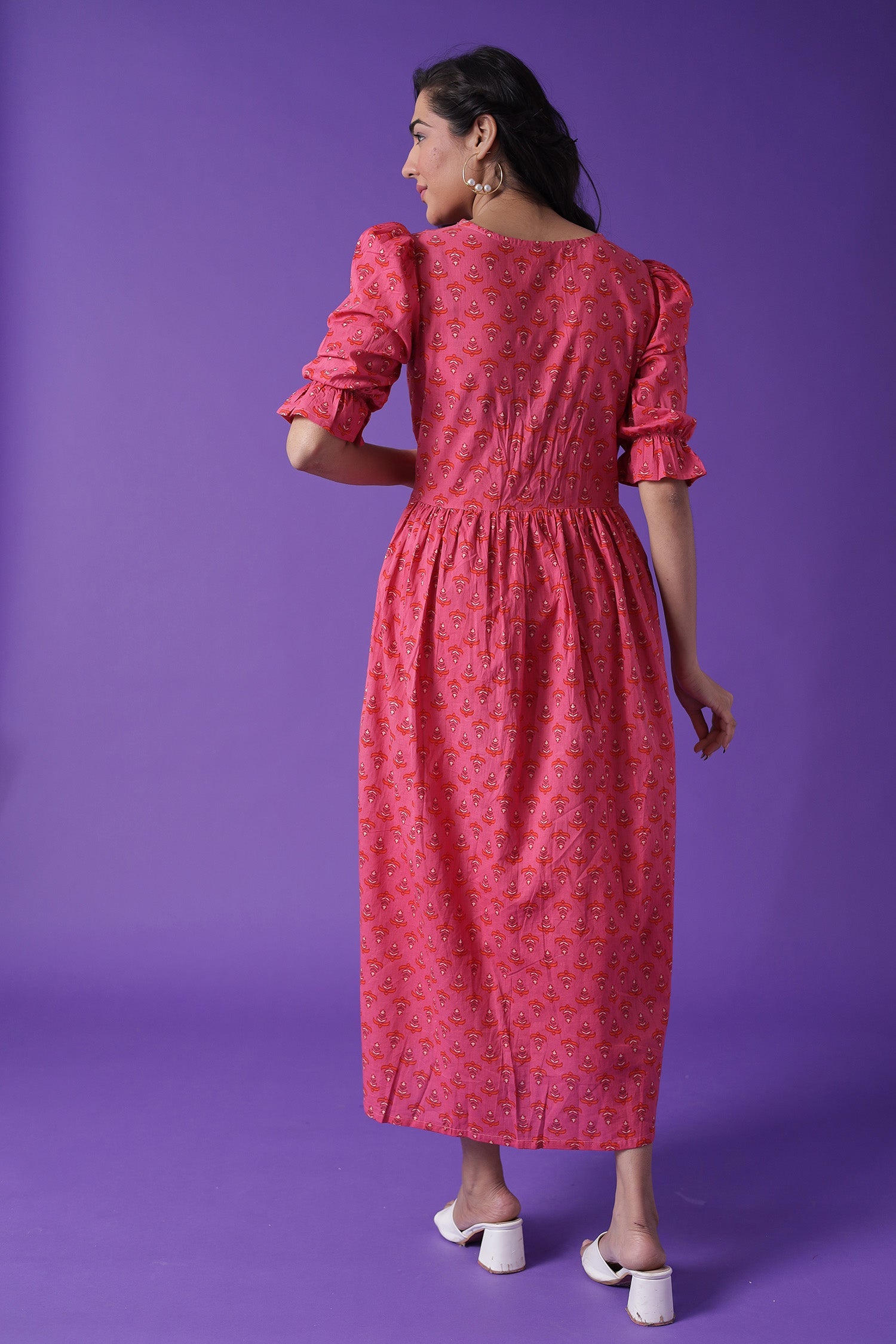 Printed Muslin Dress