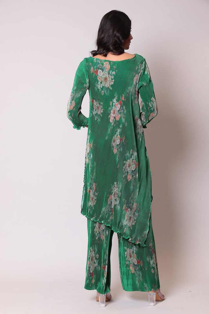 Printed  Satin Suit