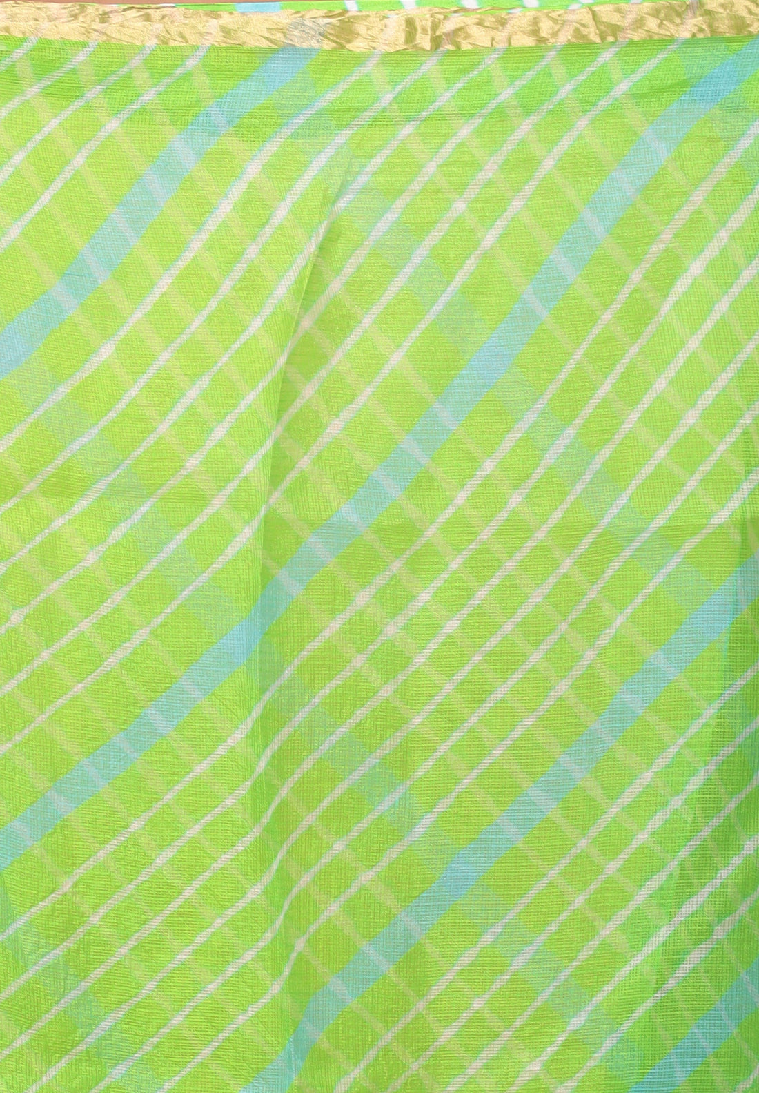 Kota Doria Silk Leheriya Saree with Zari work.