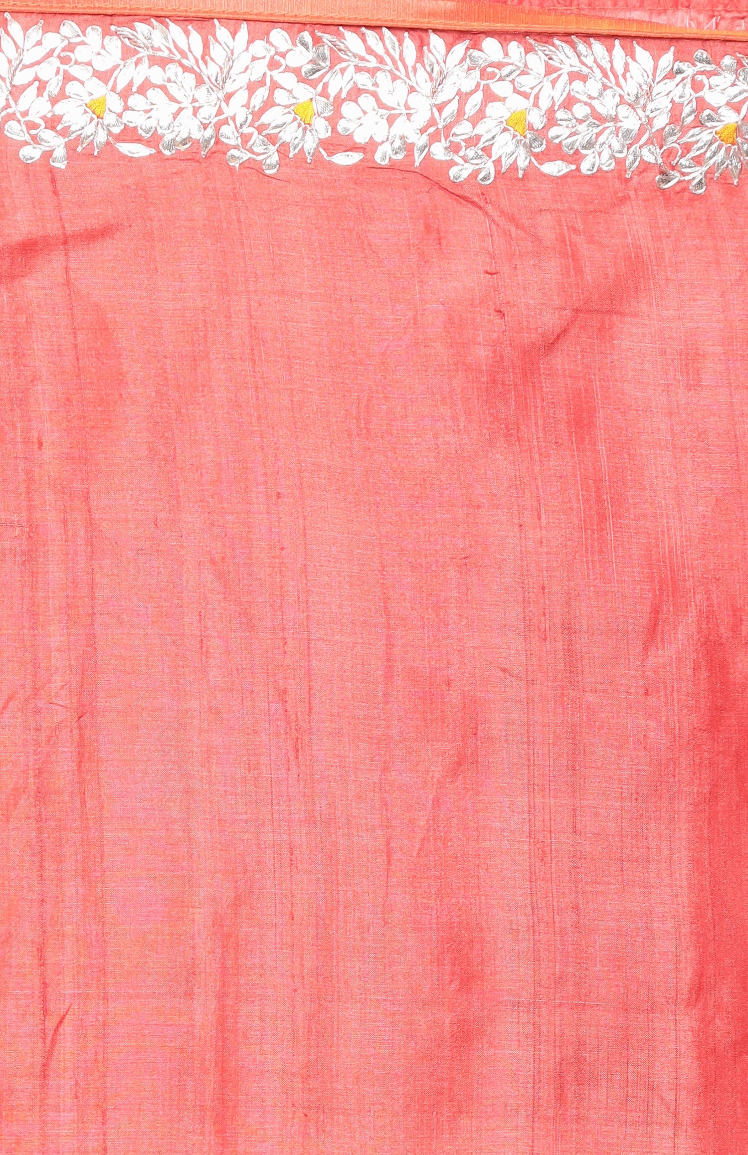 Leheriya Chanderi Saree with Gota Patti work.