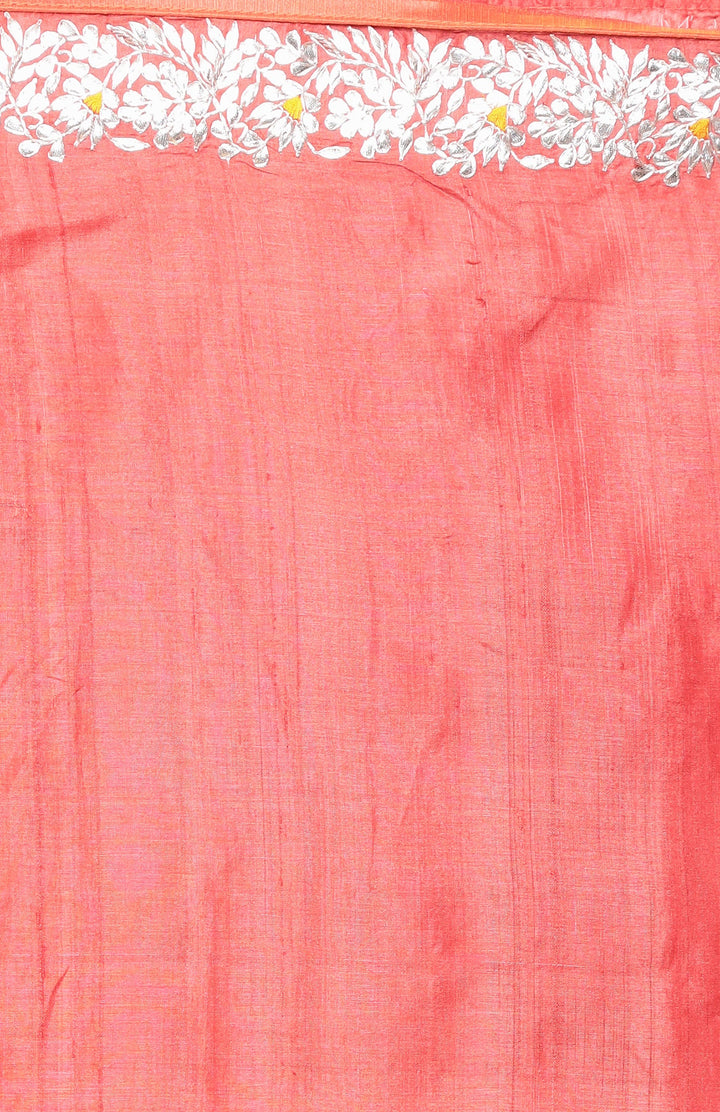 Leheriya Chanderi Saree with Gota Patti work.