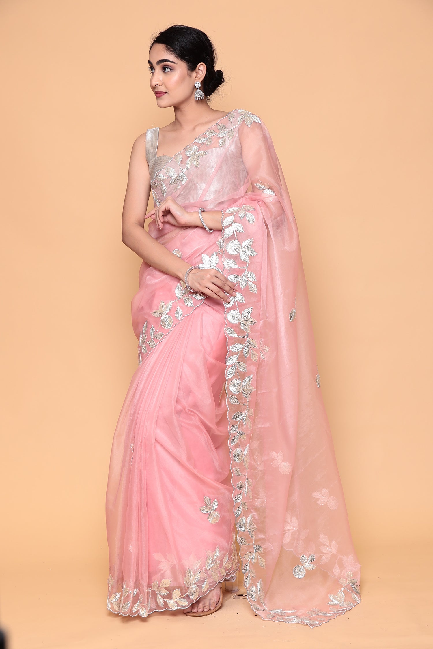 Organza Saree with Gota work