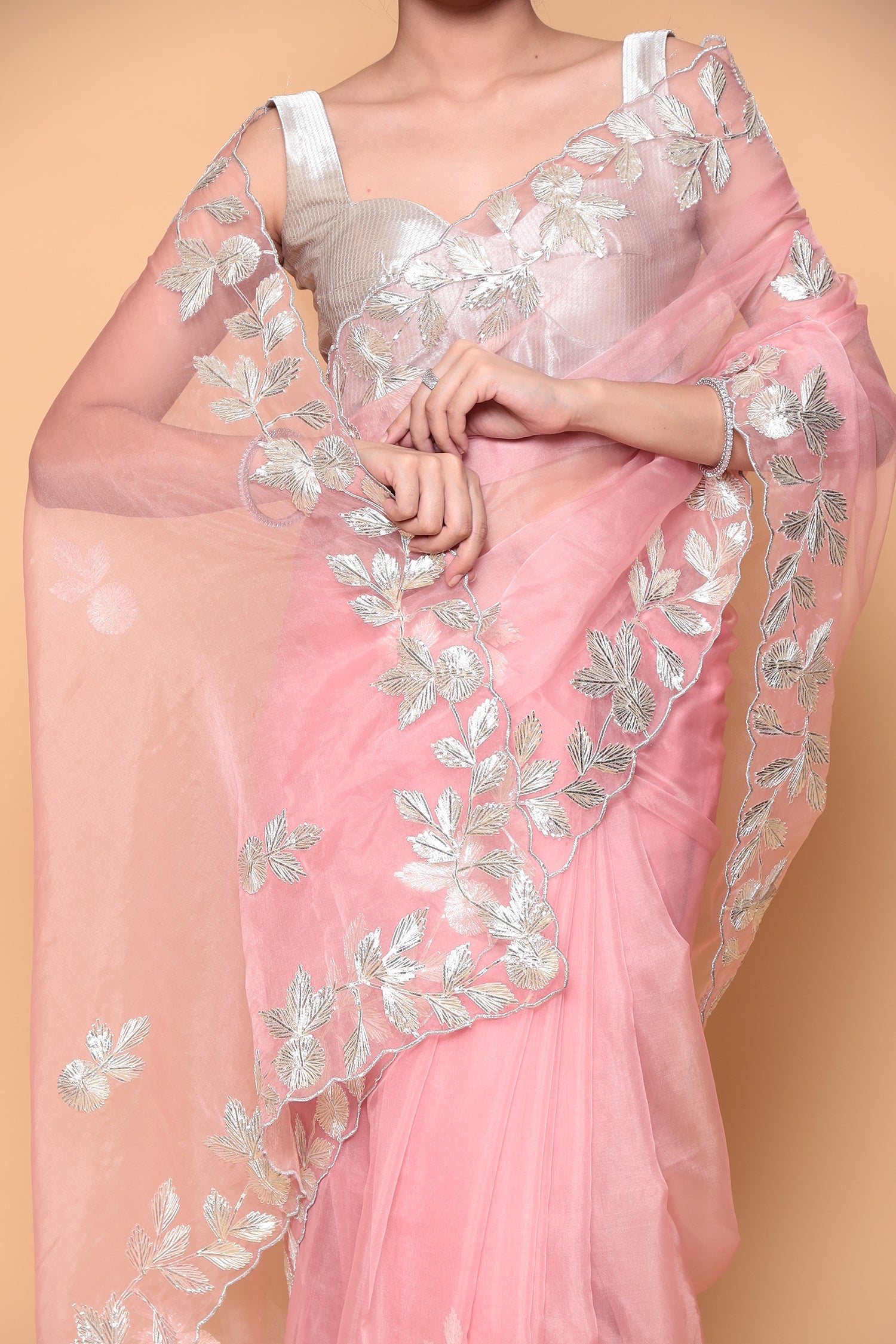 Organza Saree with Gota work