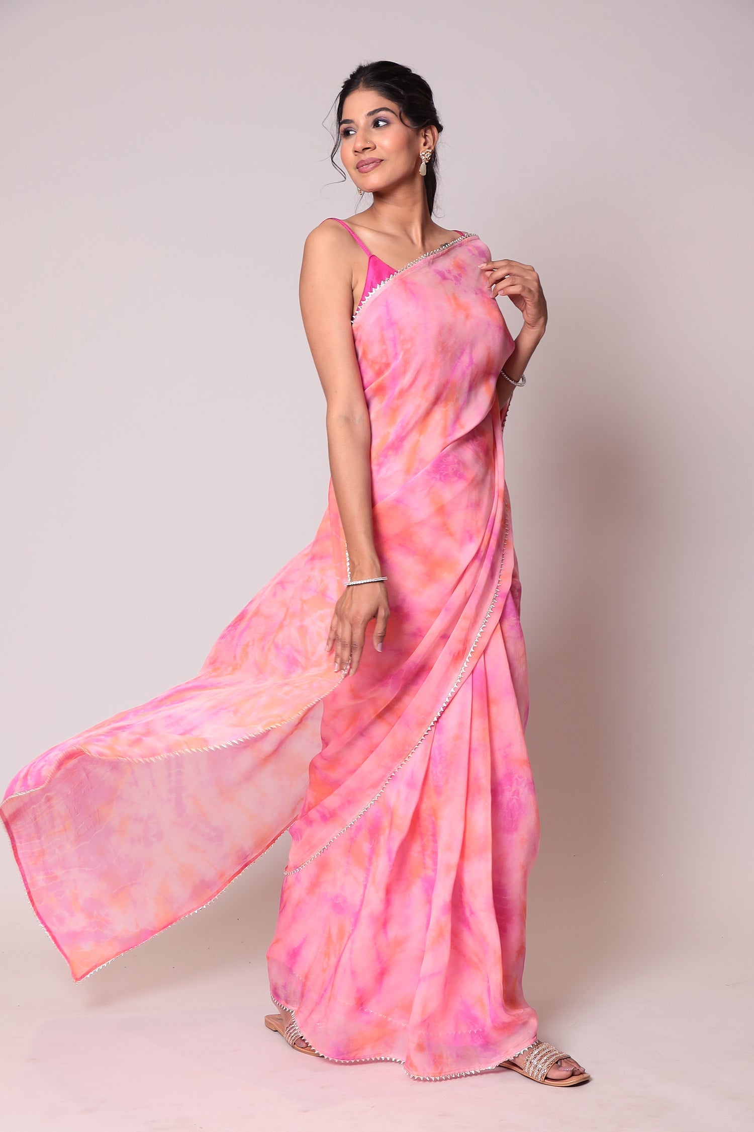 Tie & Dye Organza Saree