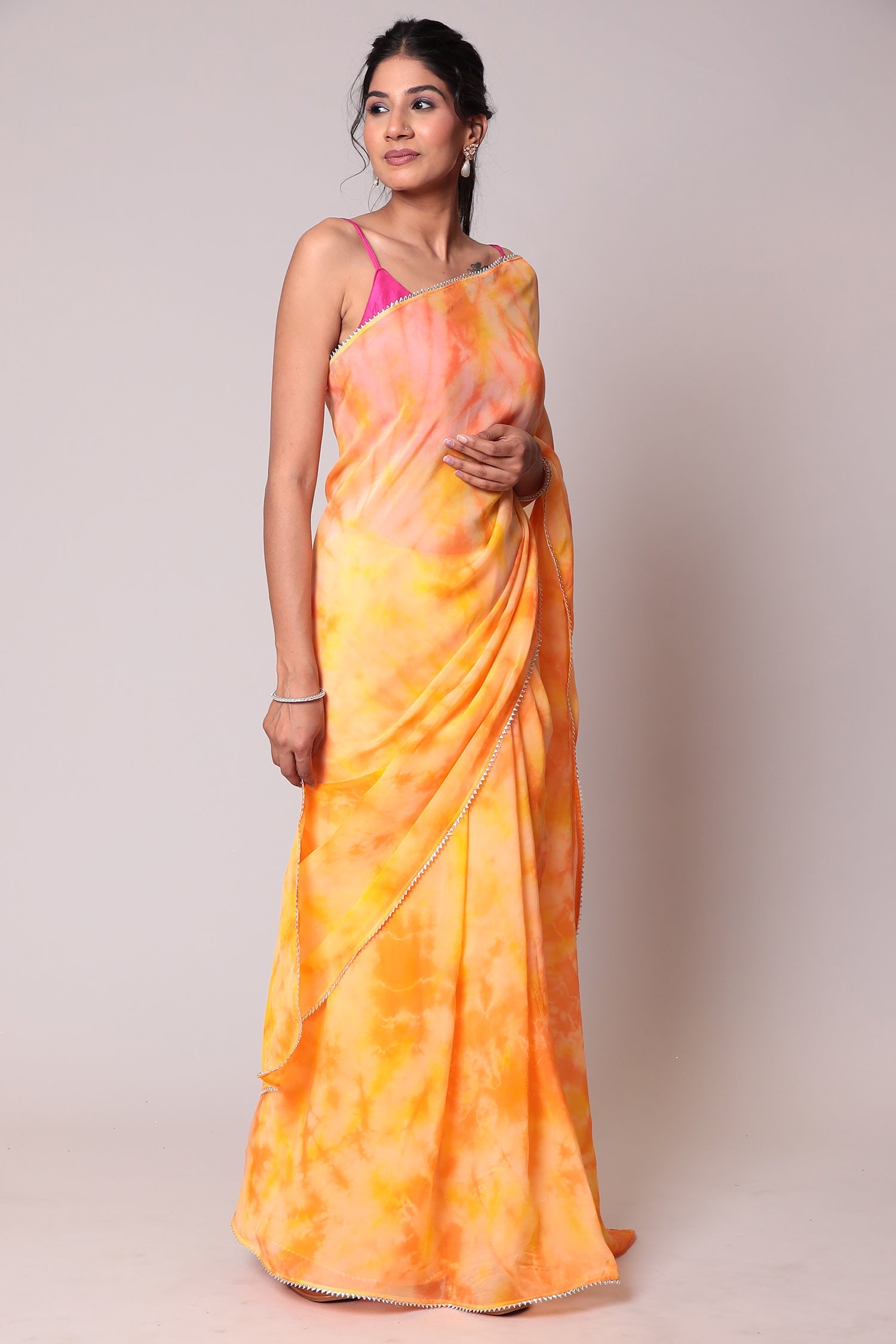 Tie & Dye Organza Saree