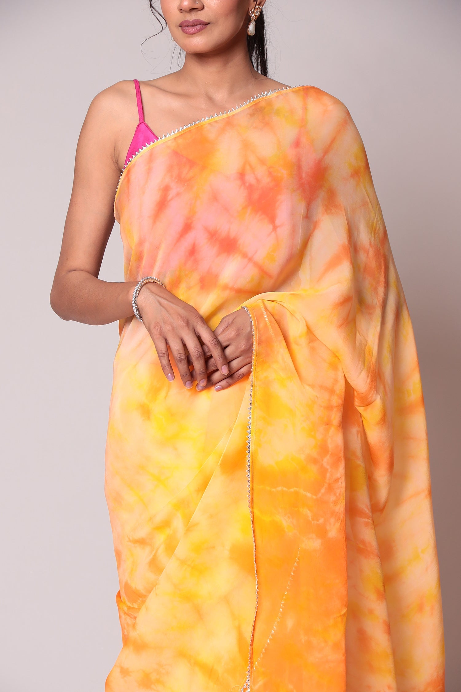 Tie & Dye Organza Saree