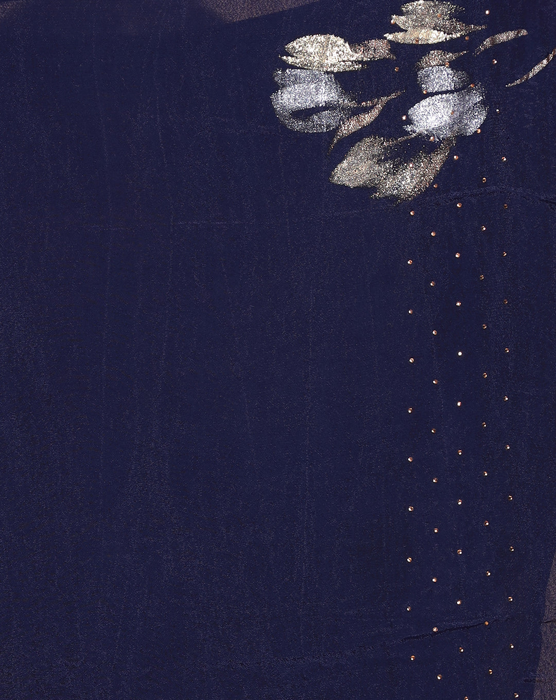 Foil print Chiffon Saree with Swarovski work.