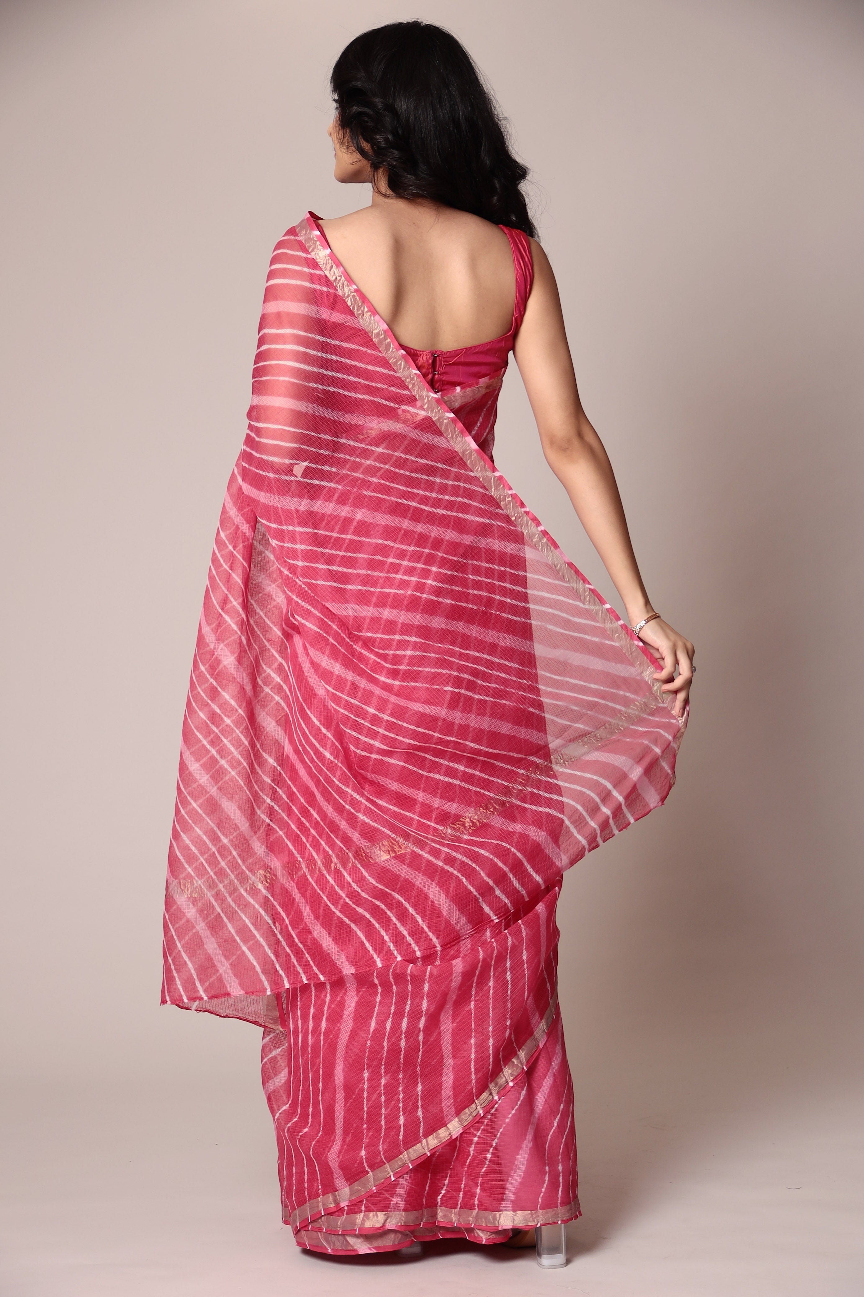 Kota Doria Cotton Leheriya Saree