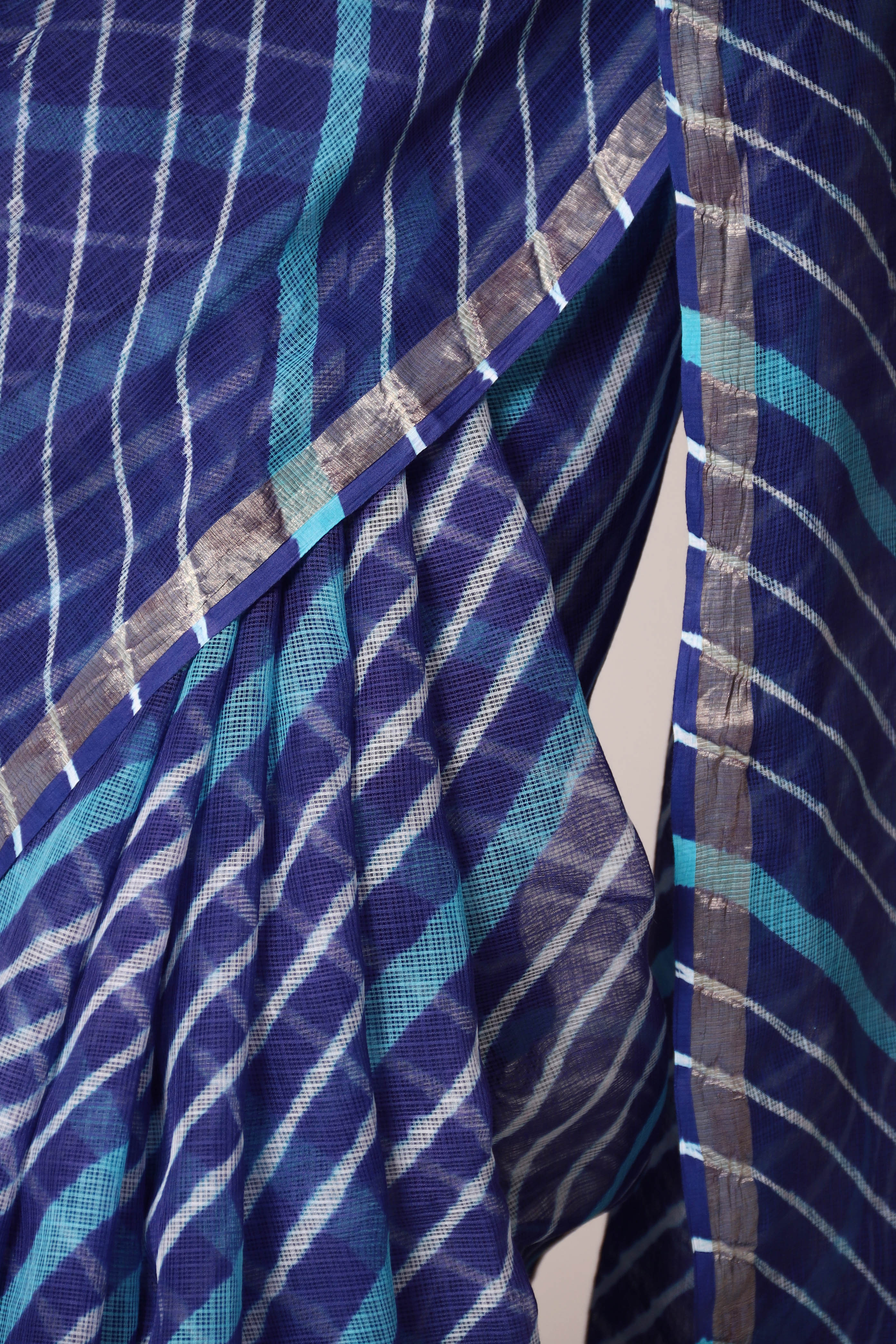 Kota Doria Cotton Leheriya Saree