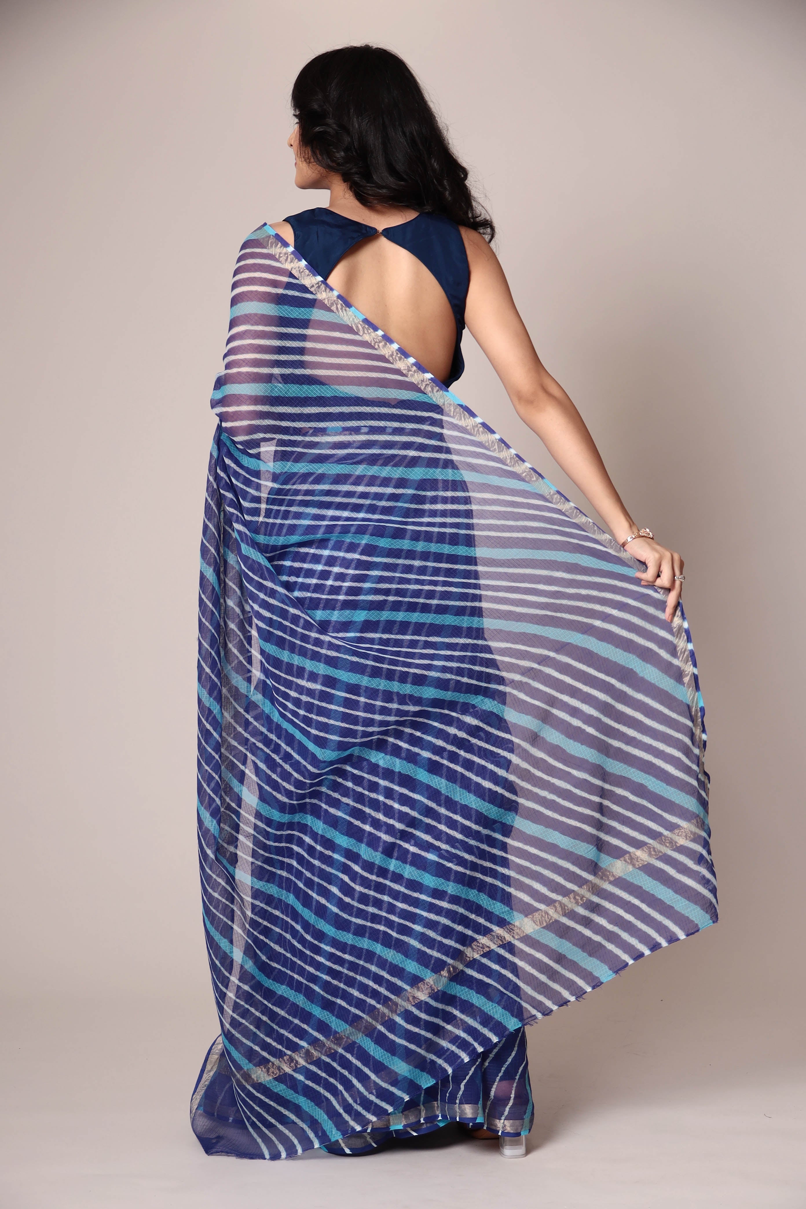 Kota Doria Cotton Leheriya Saree