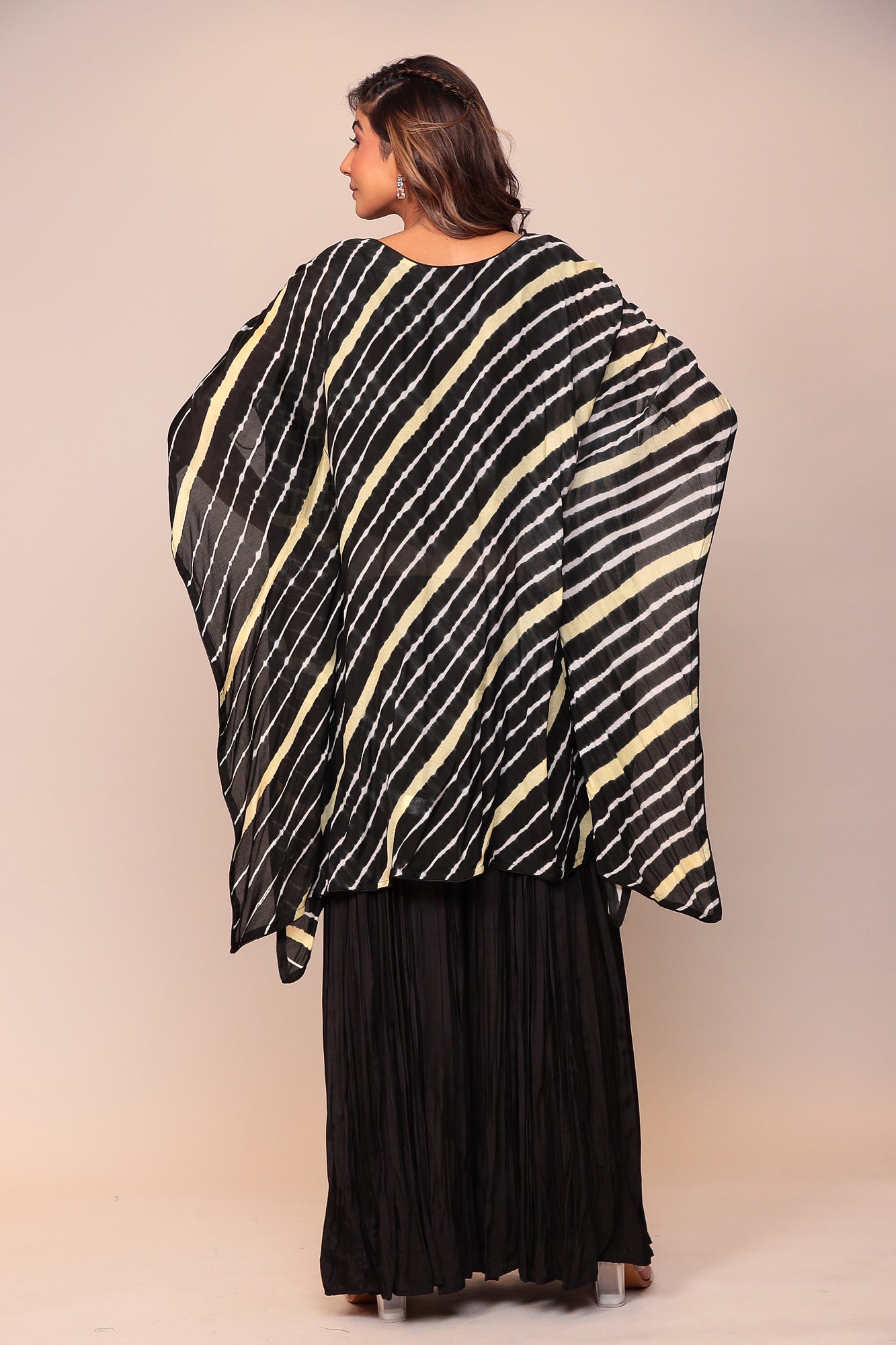 Silk Kaftan with Gota Patti, Thread, Zari work.