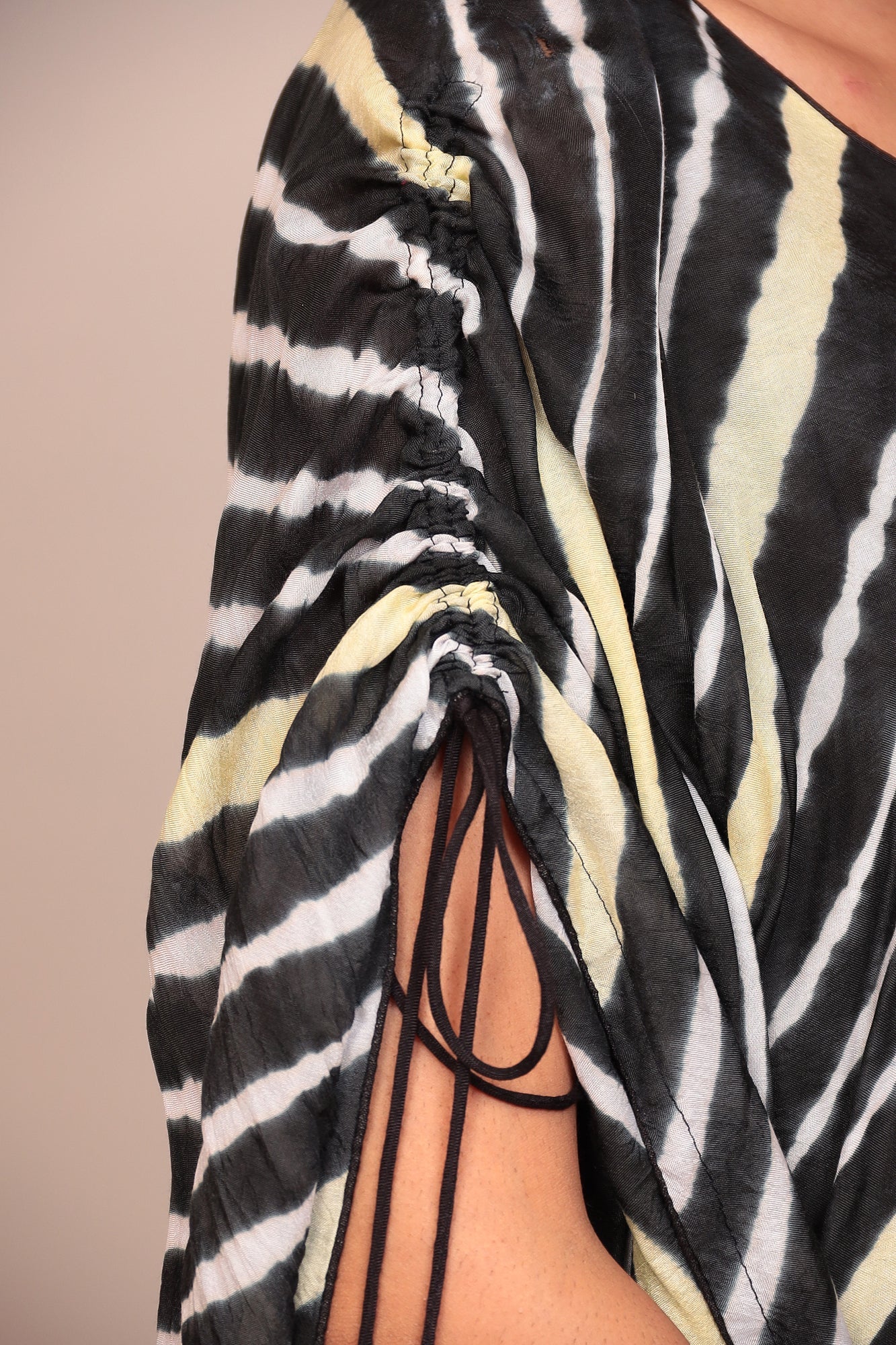 Silk Kaftan with Gota Patti, Thread, Zari work.