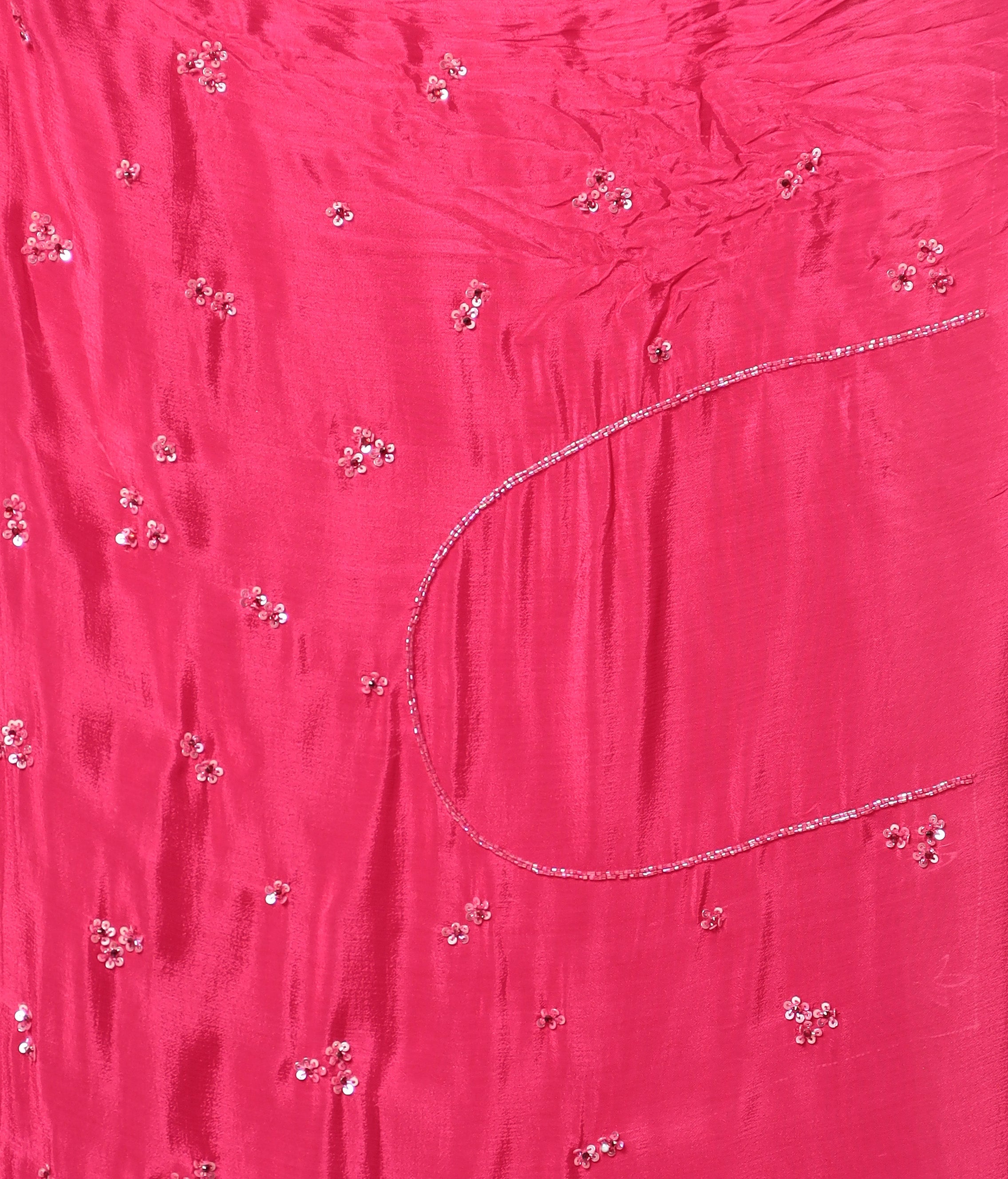 Exquisite Silk Saree adorned with intricate Cutdana embellishments.