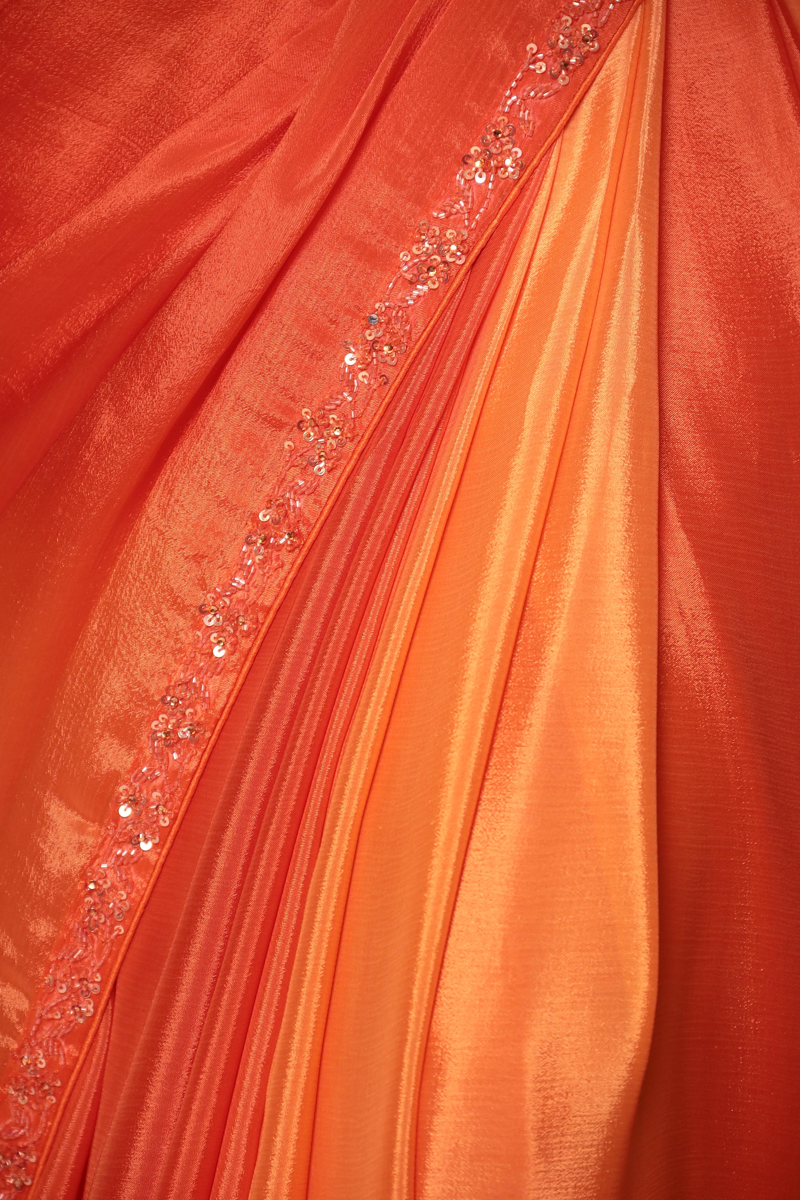 Exquisite Silk Saree adorned with intricate Cutdana embellishments.