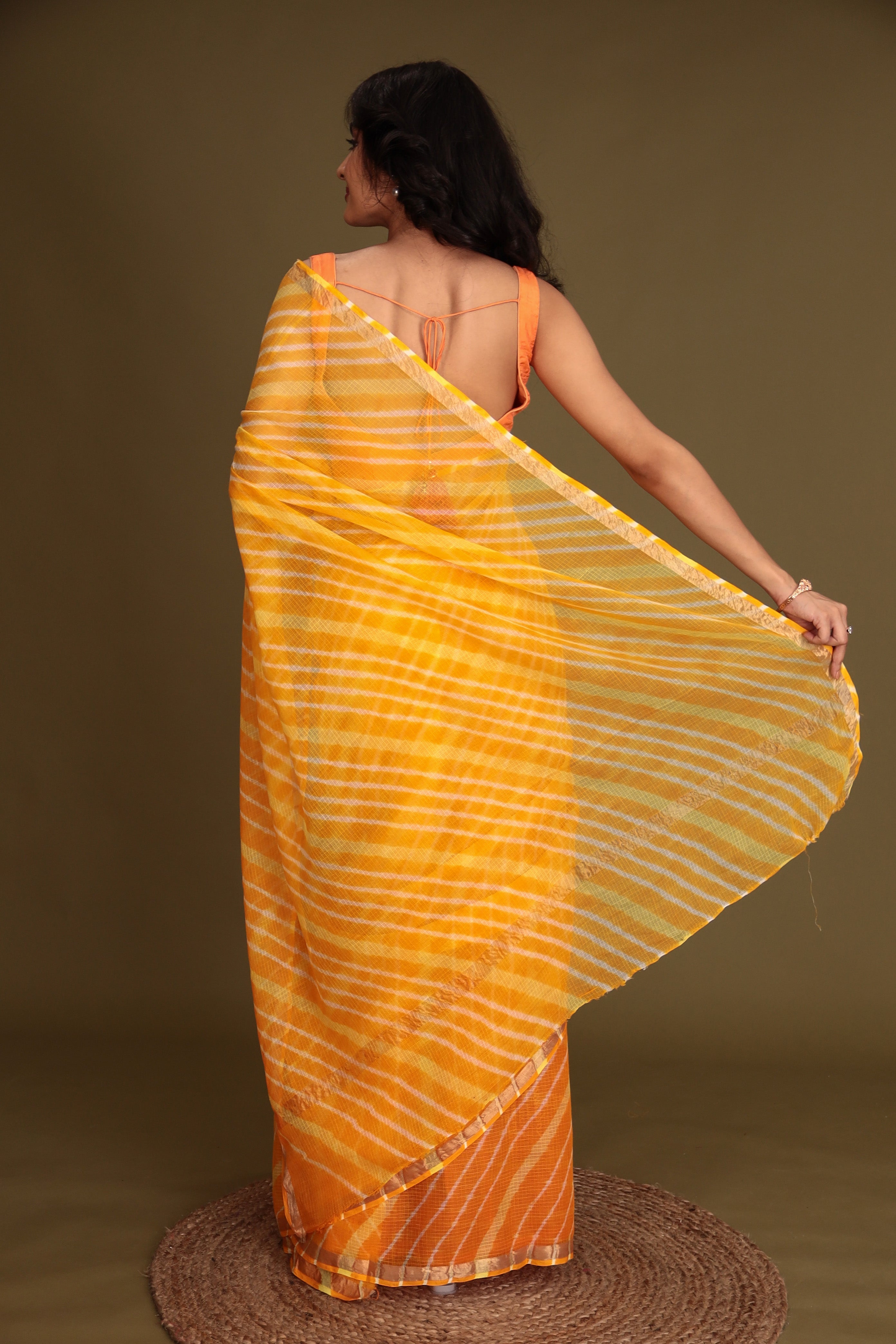 Kota Doria Cotton Leheriya Saree