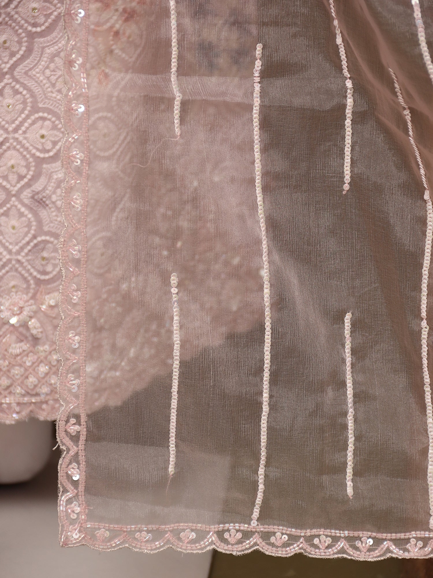 Embroidered Printed Georgette Unstitched Suit