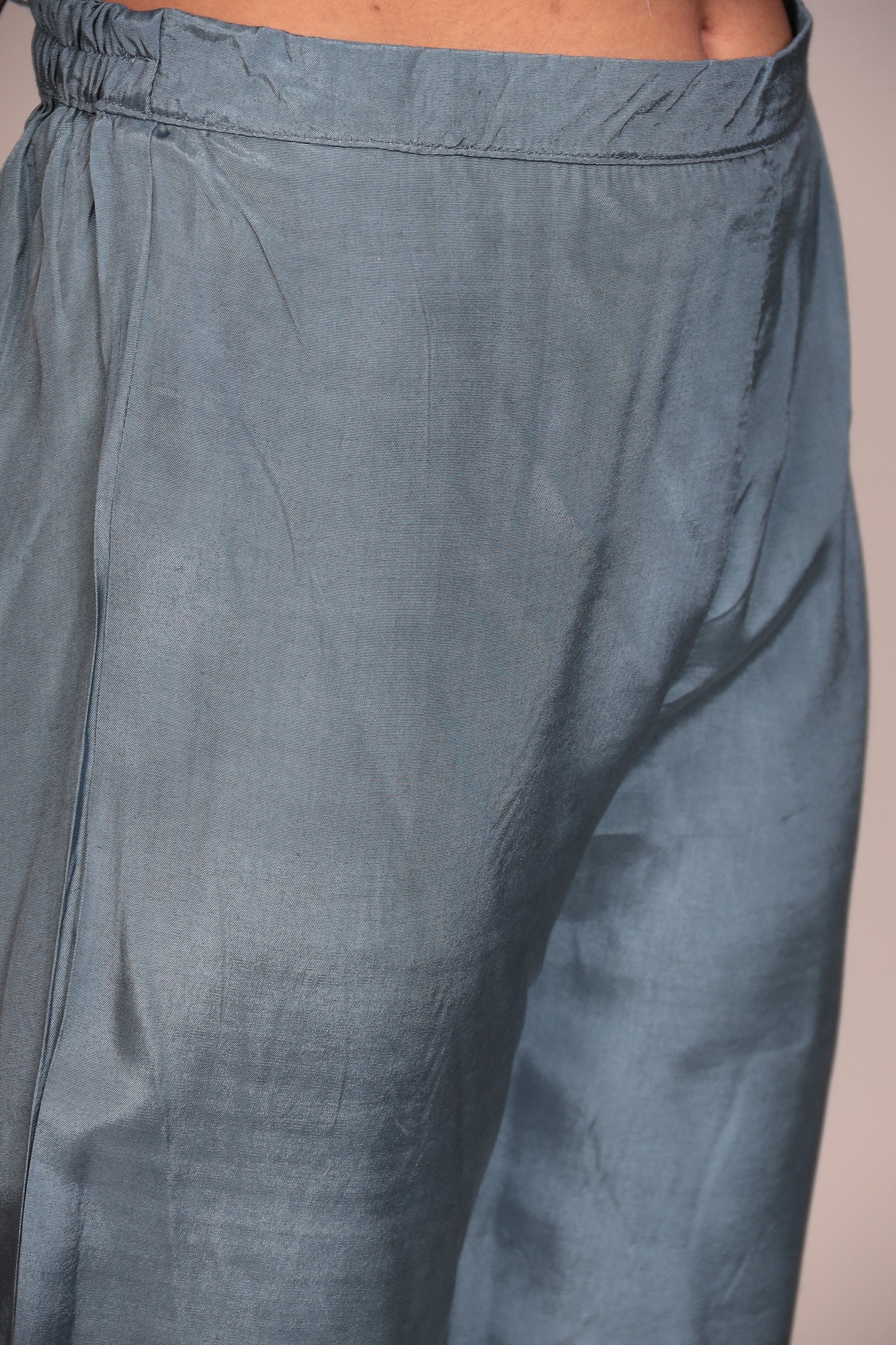 Tie & Dye Muslin Gota Patti Suit Stitched with Flared Sleeves