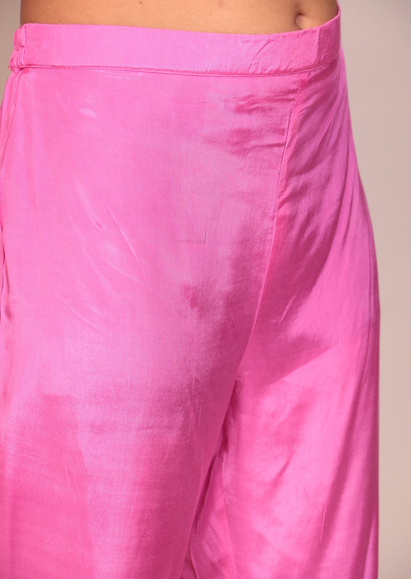 Tie & Dye Silk Suit with Gota Patti and Thread Work.