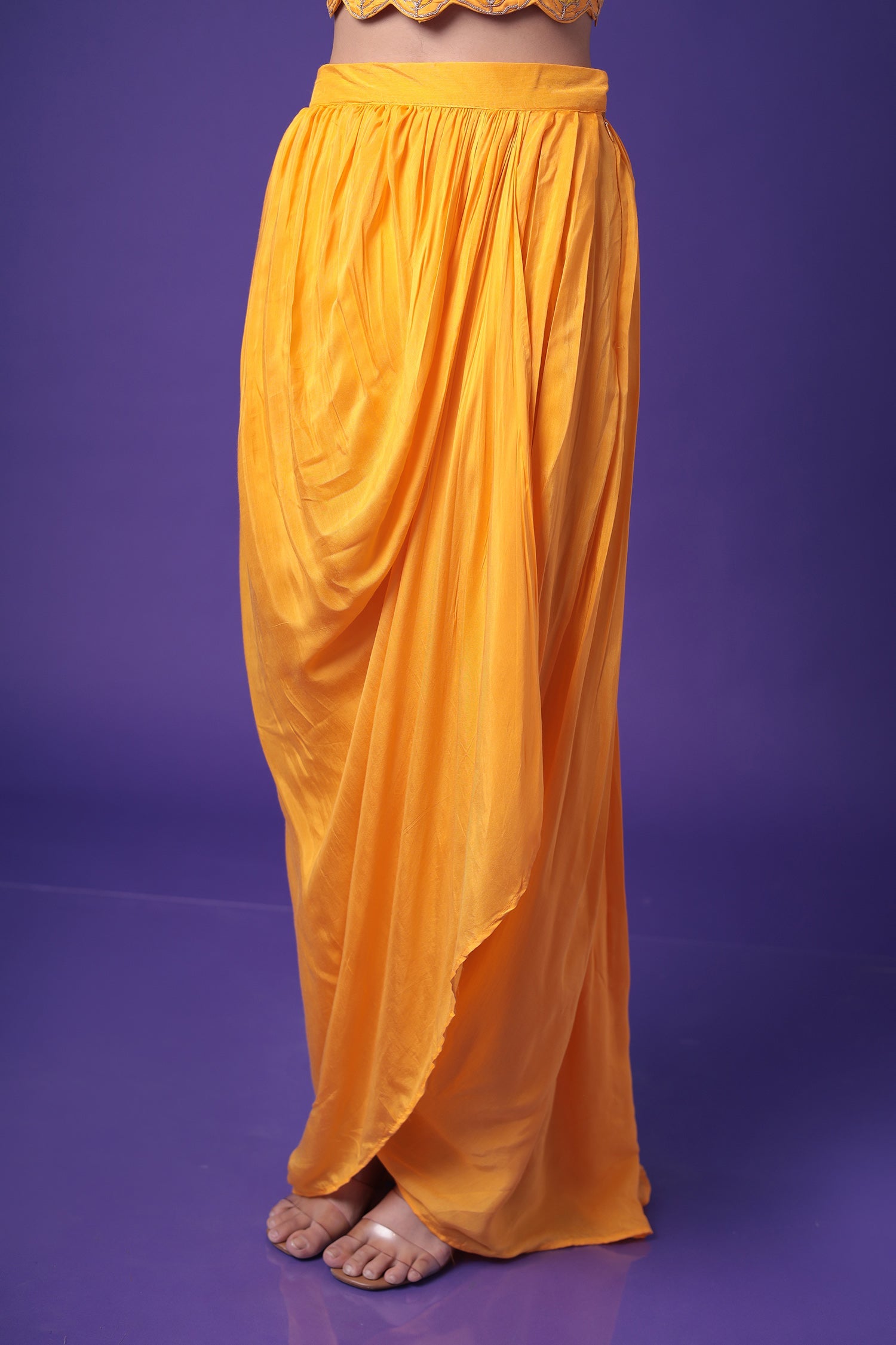 Bandhej Silk Jacket Style Indowestern with Dori and Embroidery