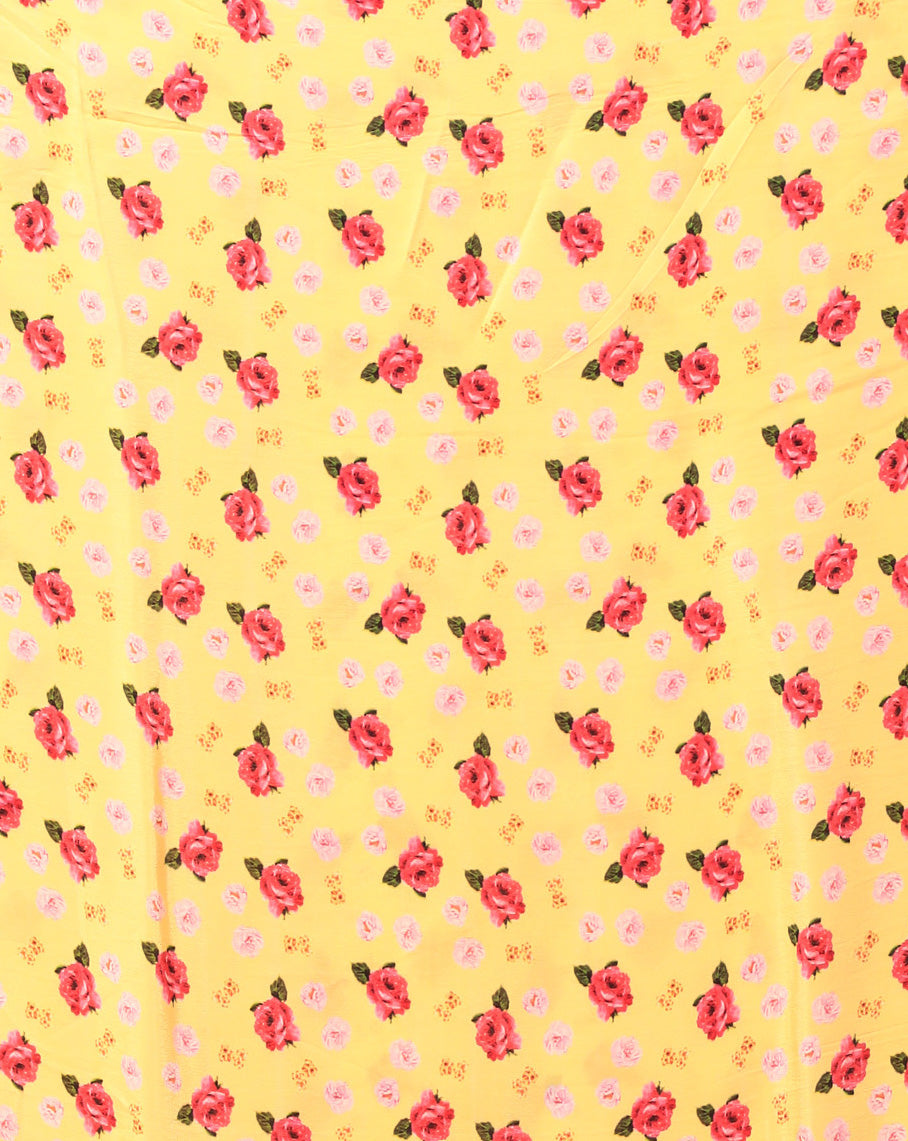 Digital Floral Printed Chiffon Saree