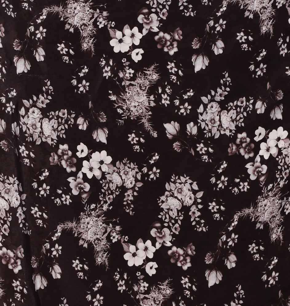 Digital Floral Printed Chiffon Saree