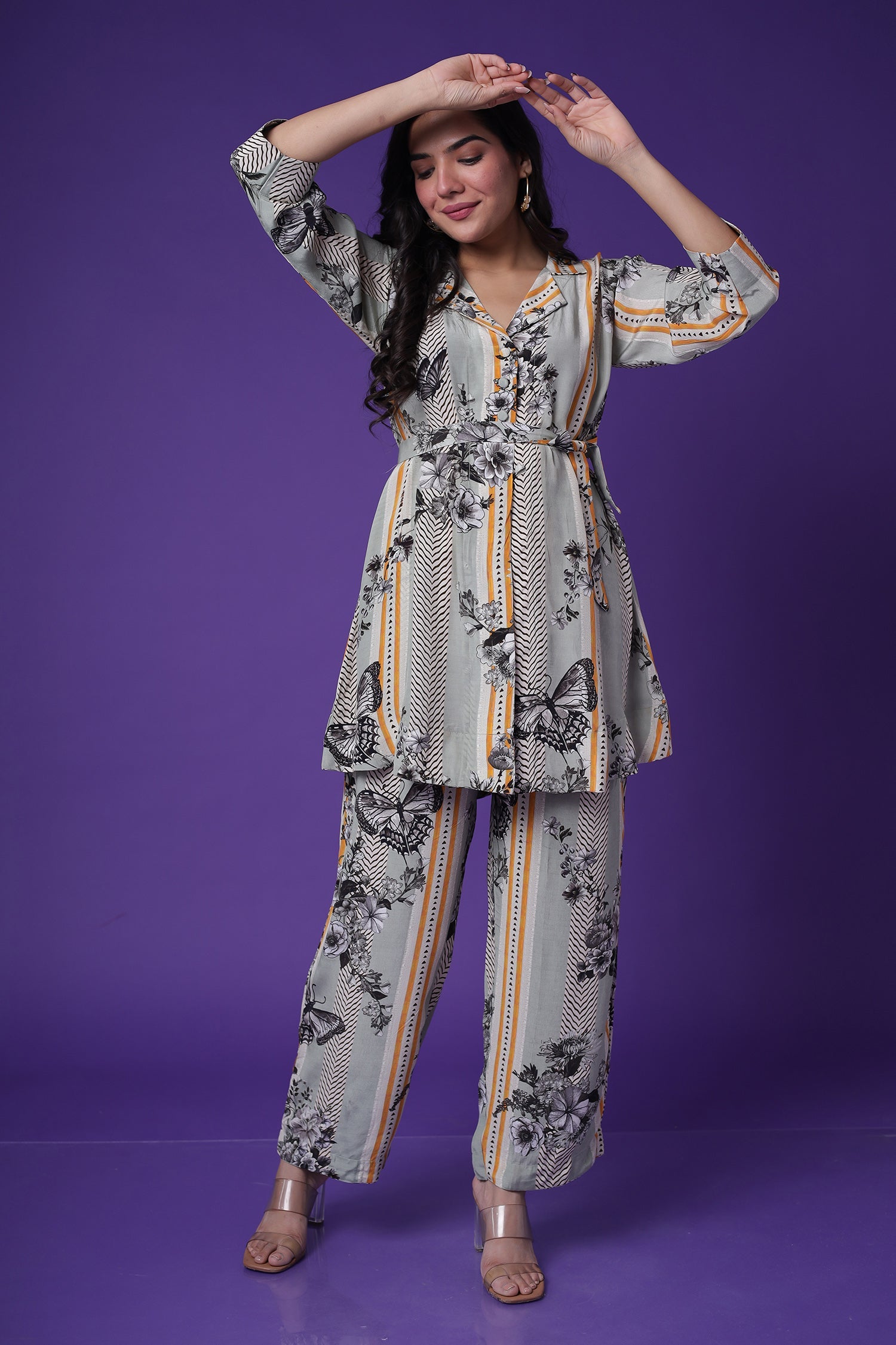 Printed Muslin Co Ords Set