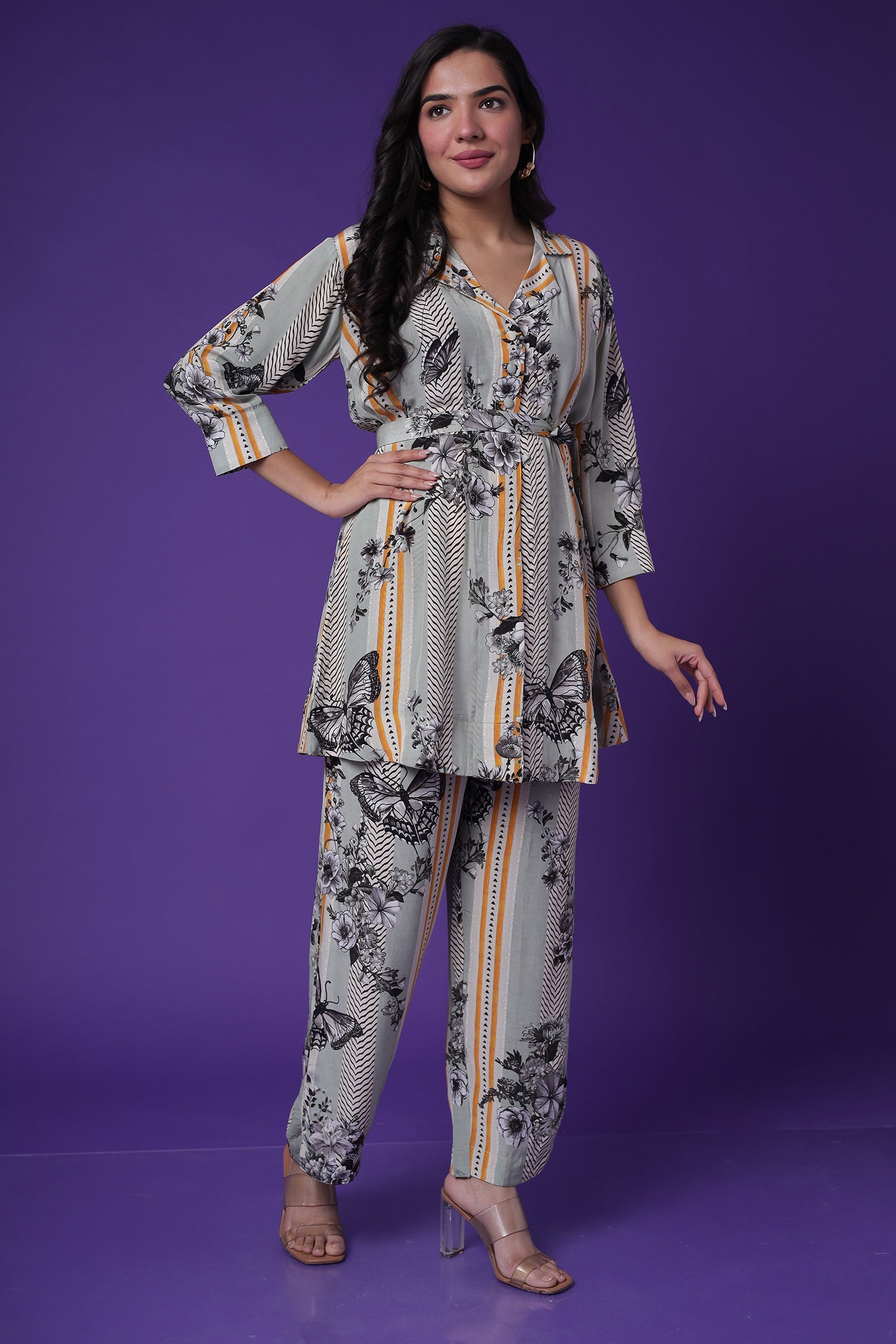 Printed Muslin Co Ords Set