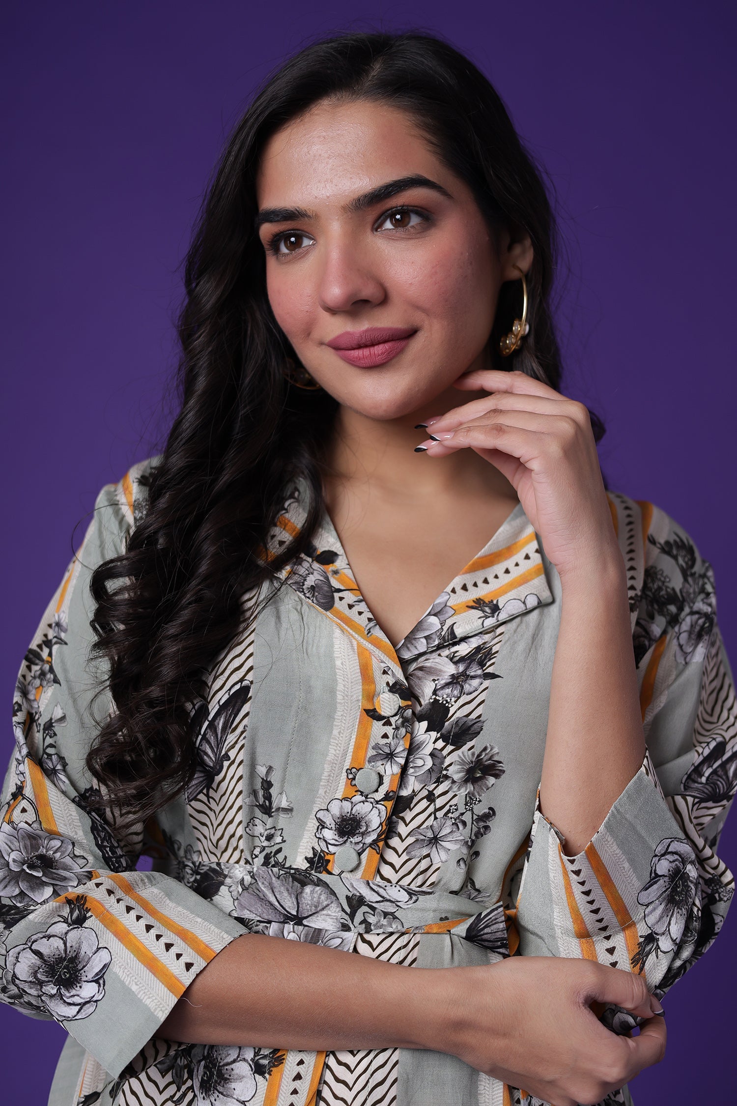 Printed Muslin Co Ords Set