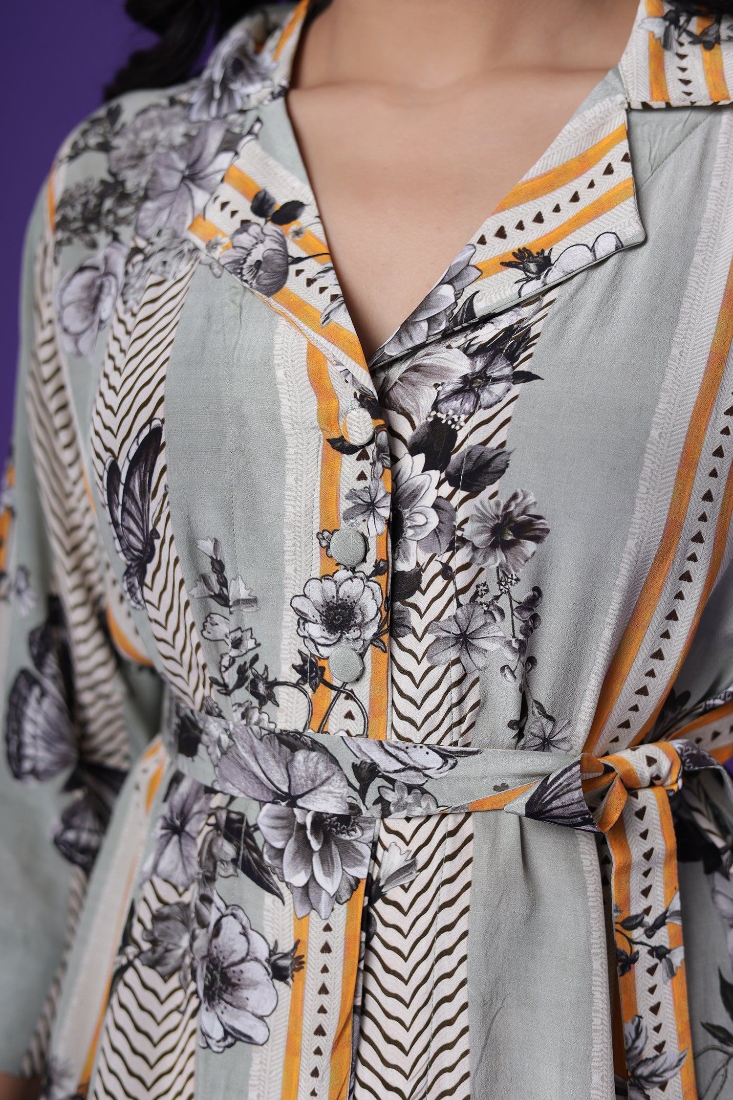 Printed Muslin Co Ords Set