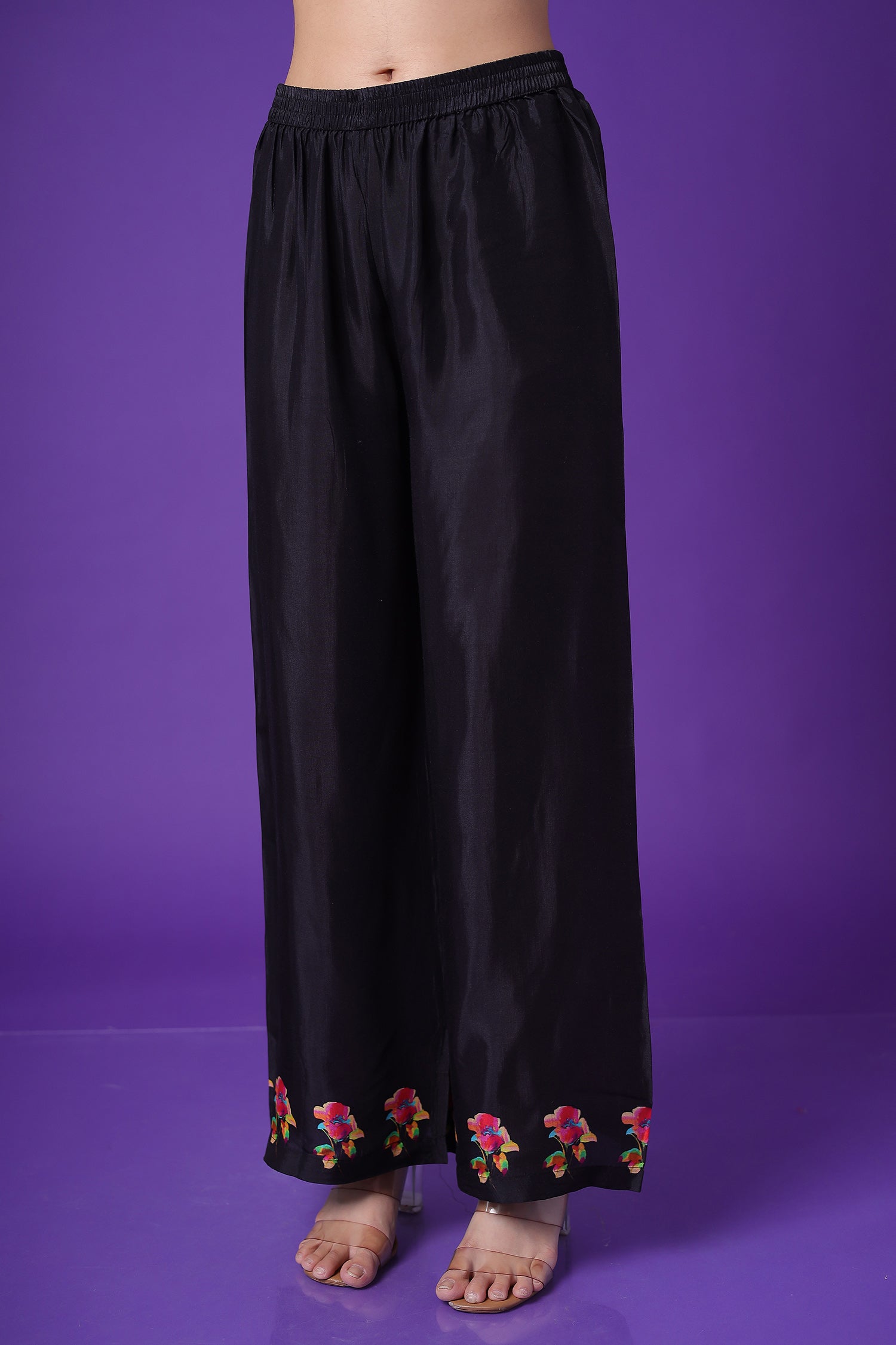 Printed Muslin Kurta with Cutdana work.