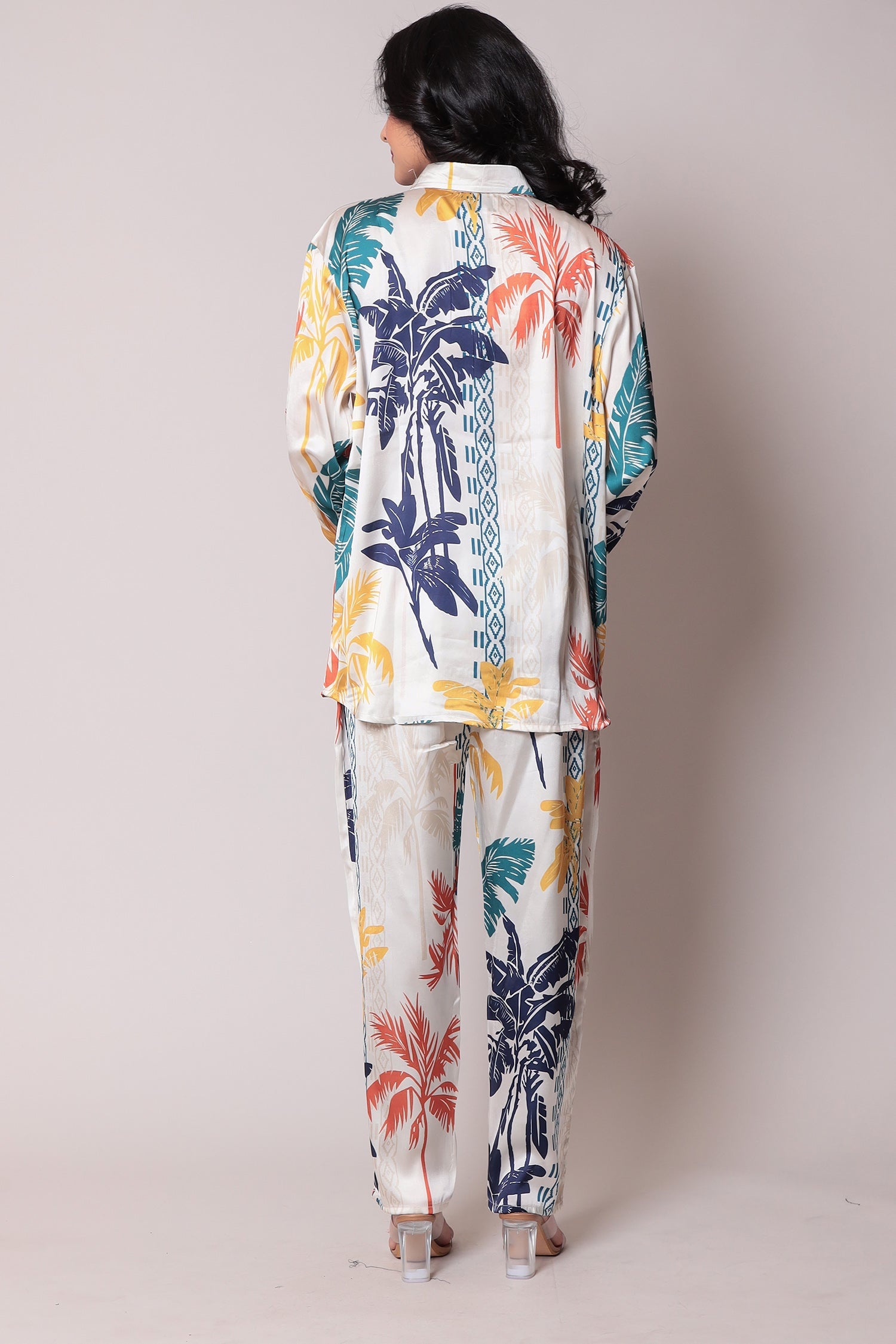 Printed Satin Co Ord Set