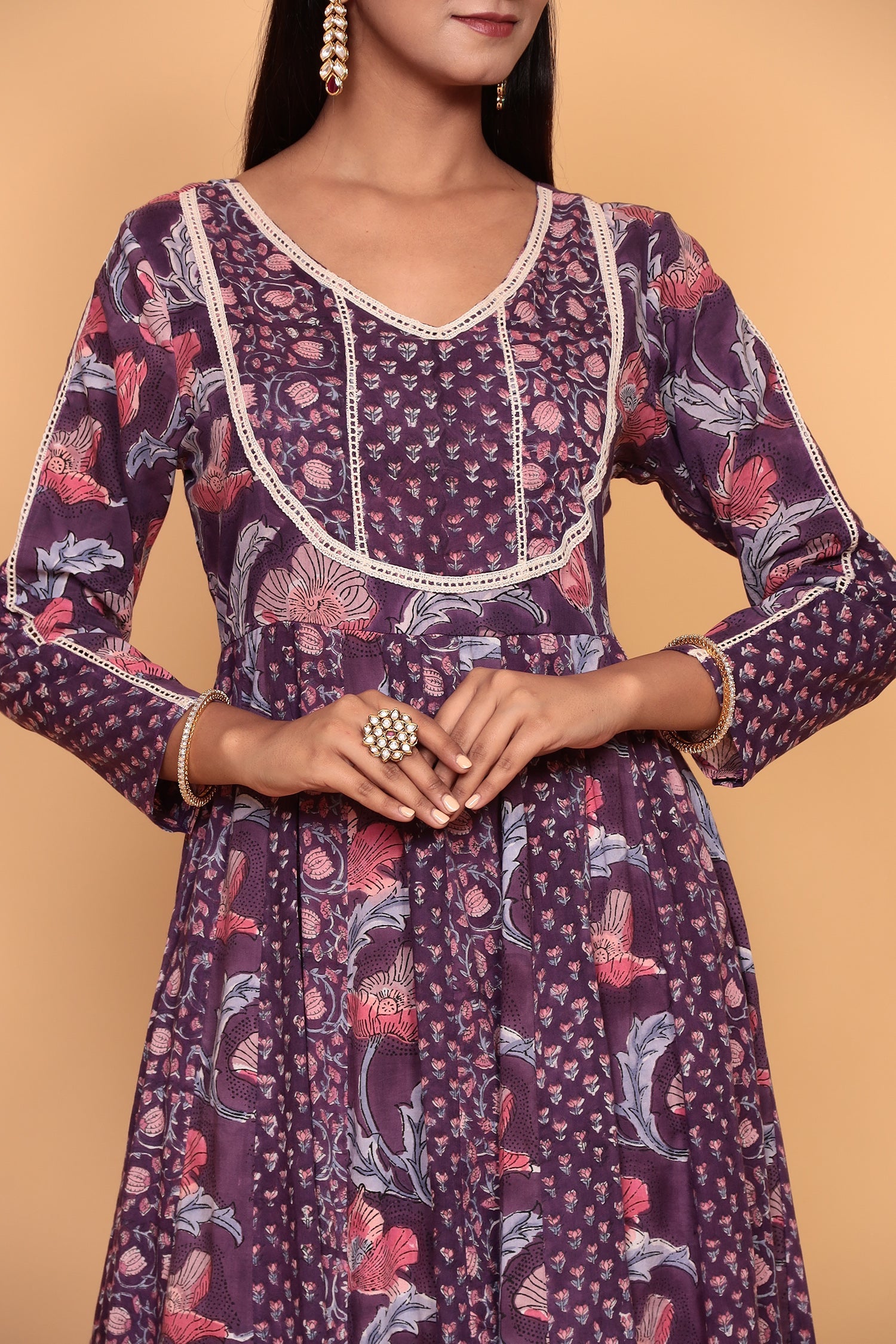 Printed Cotton Kurta Stitched