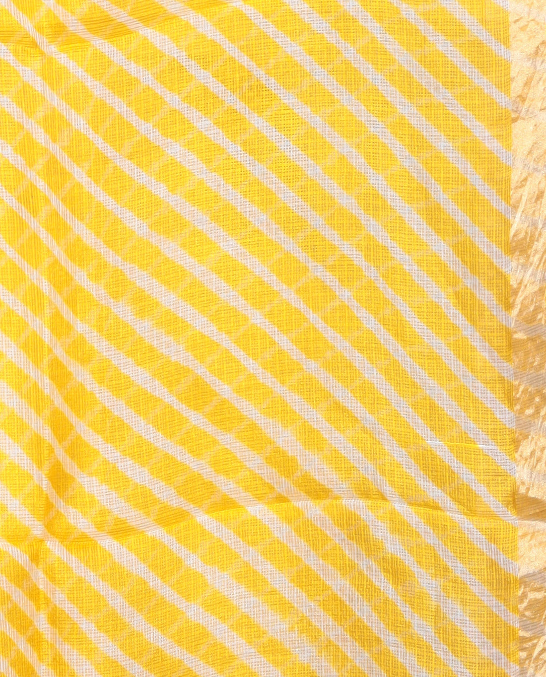Kota Doria Silk Leheriya Saree with Zari work.