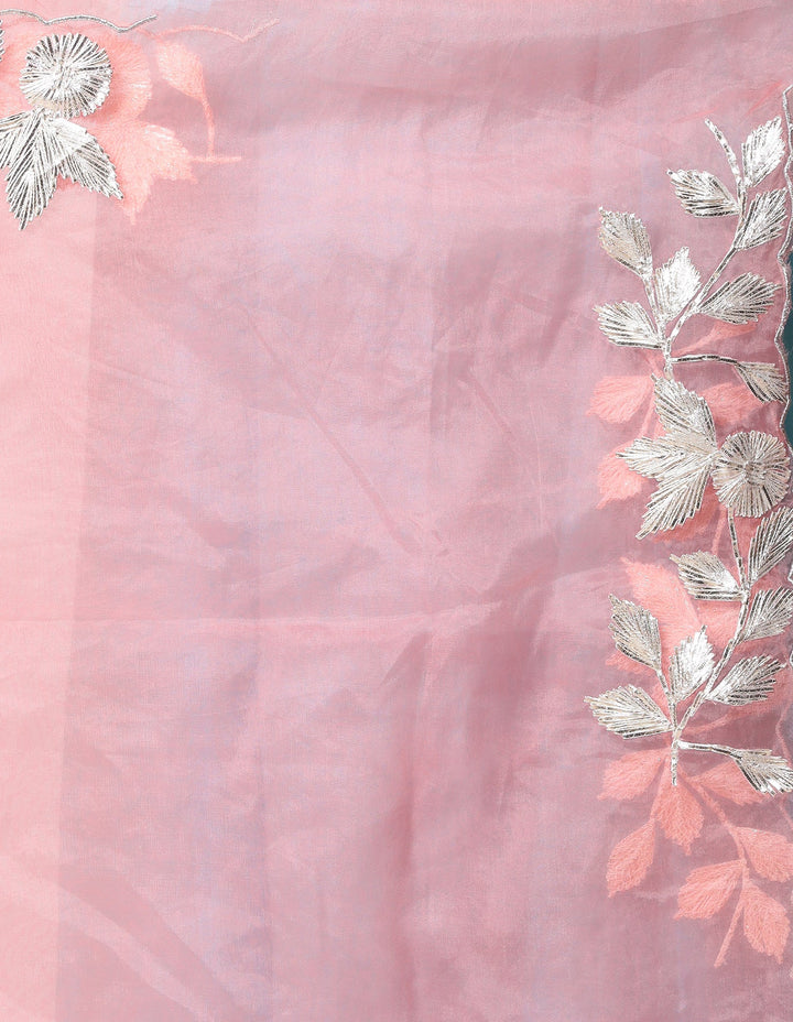 Organza Saree with Gota work.