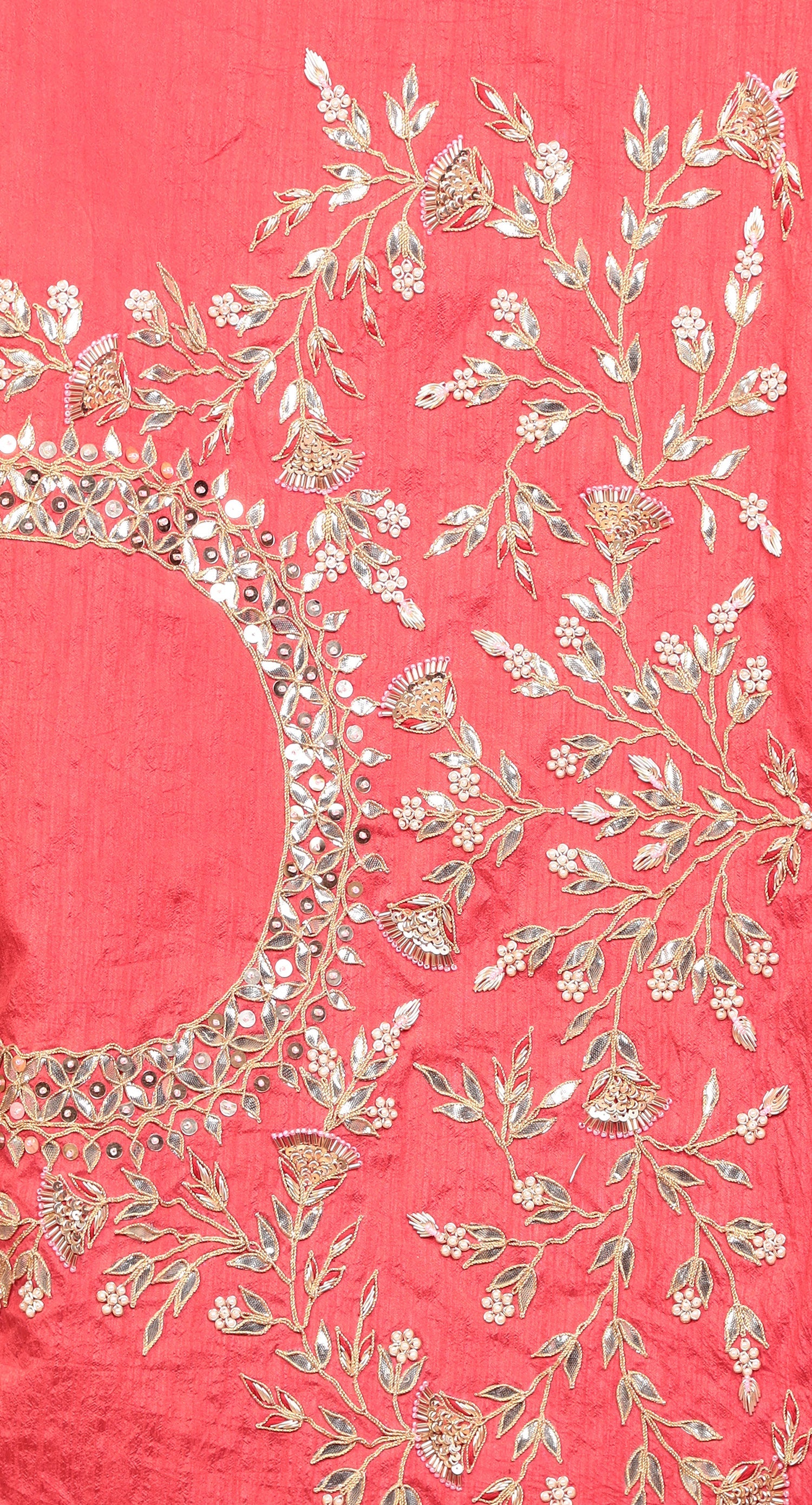 Organza Saree with Gota Patti, Sequins work.