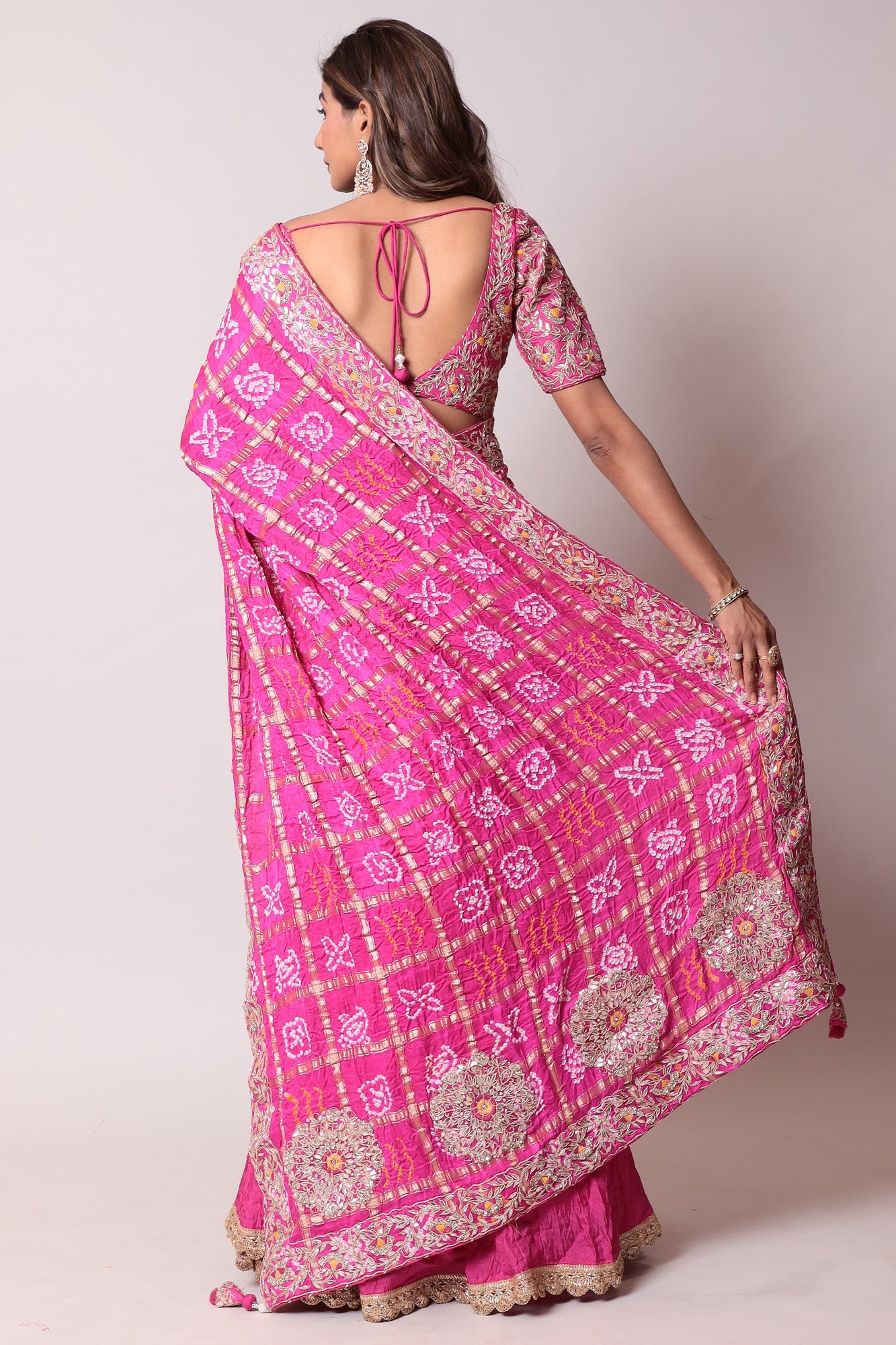 Ghatchola Silk Lehenga With Gota Patti and Thread work.