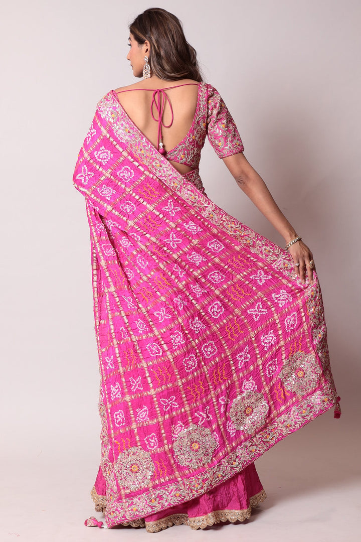 Ghatchola Silk Lehenga With Gota Patti and Thread work.